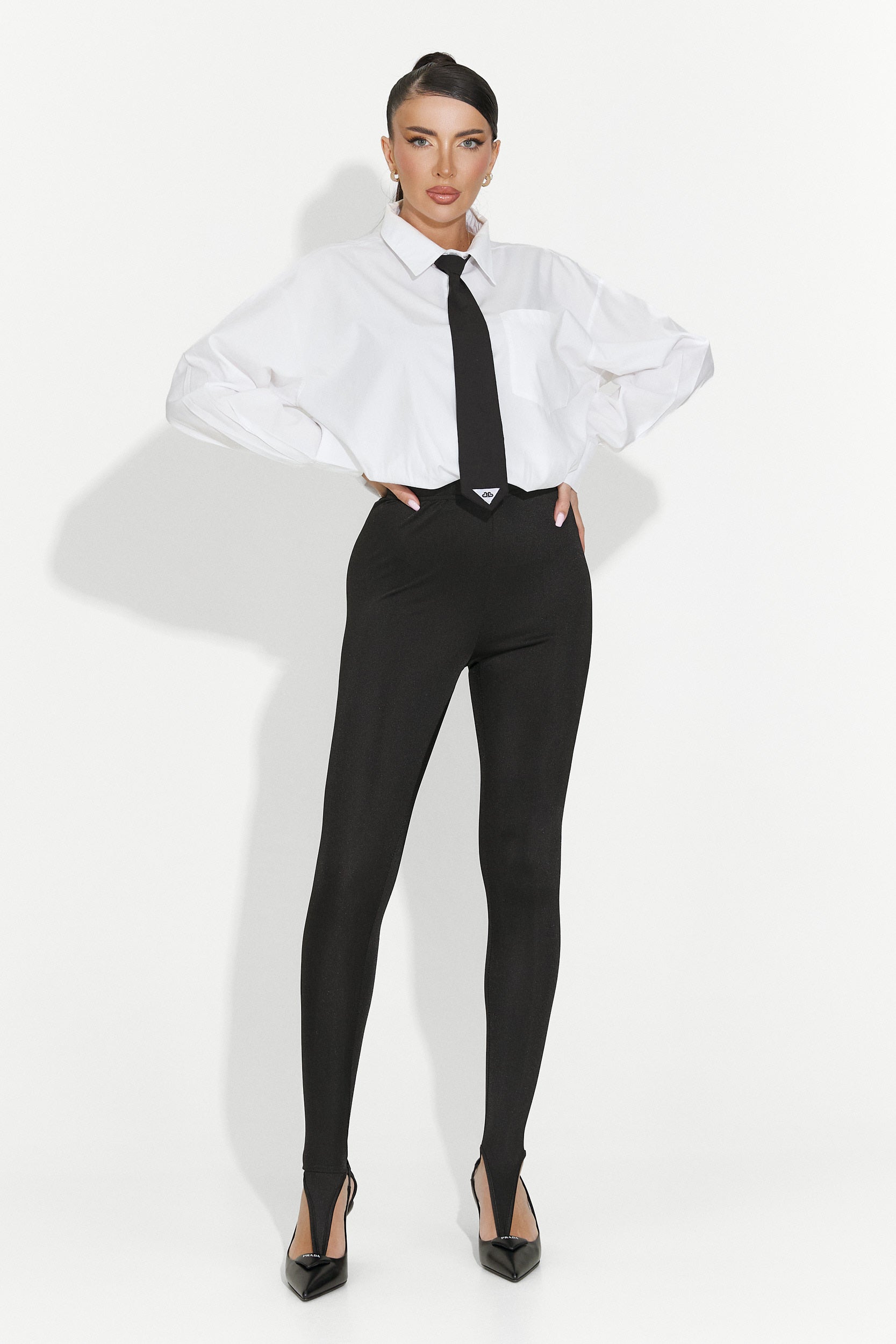 Women's casual black leggings Ludica Bogas