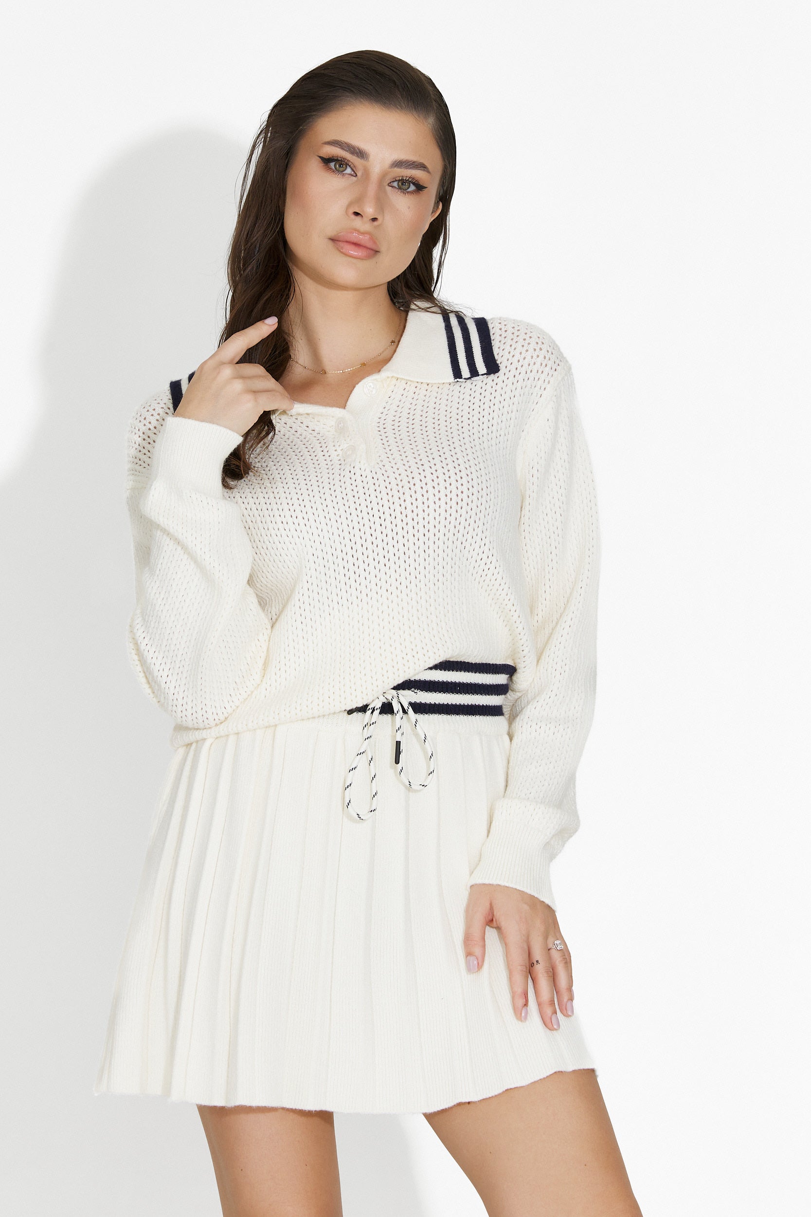 Conjunto Casual de Falda Blanca Nisoria Bogas