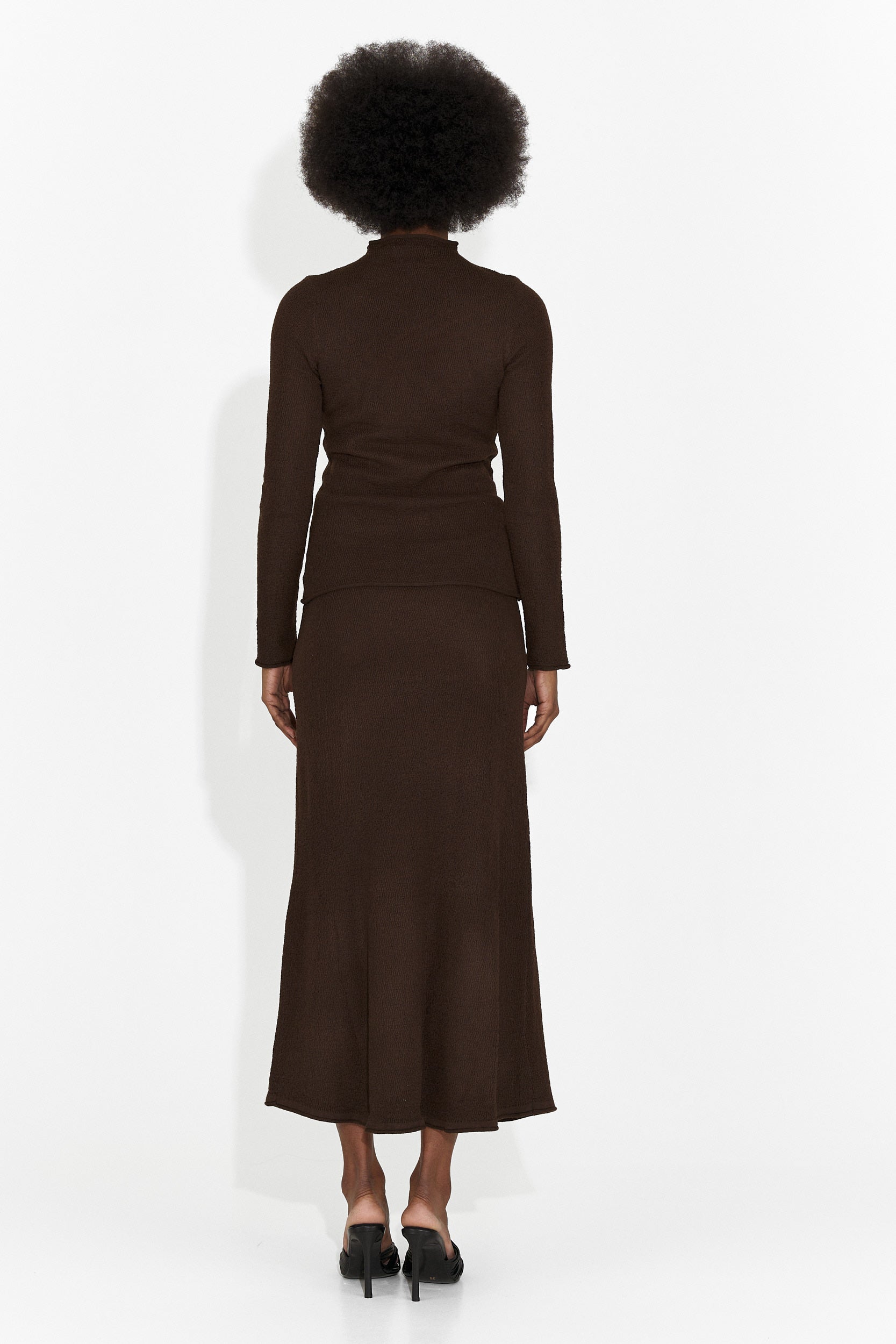 Brown casual skirt set Melonia Bogas