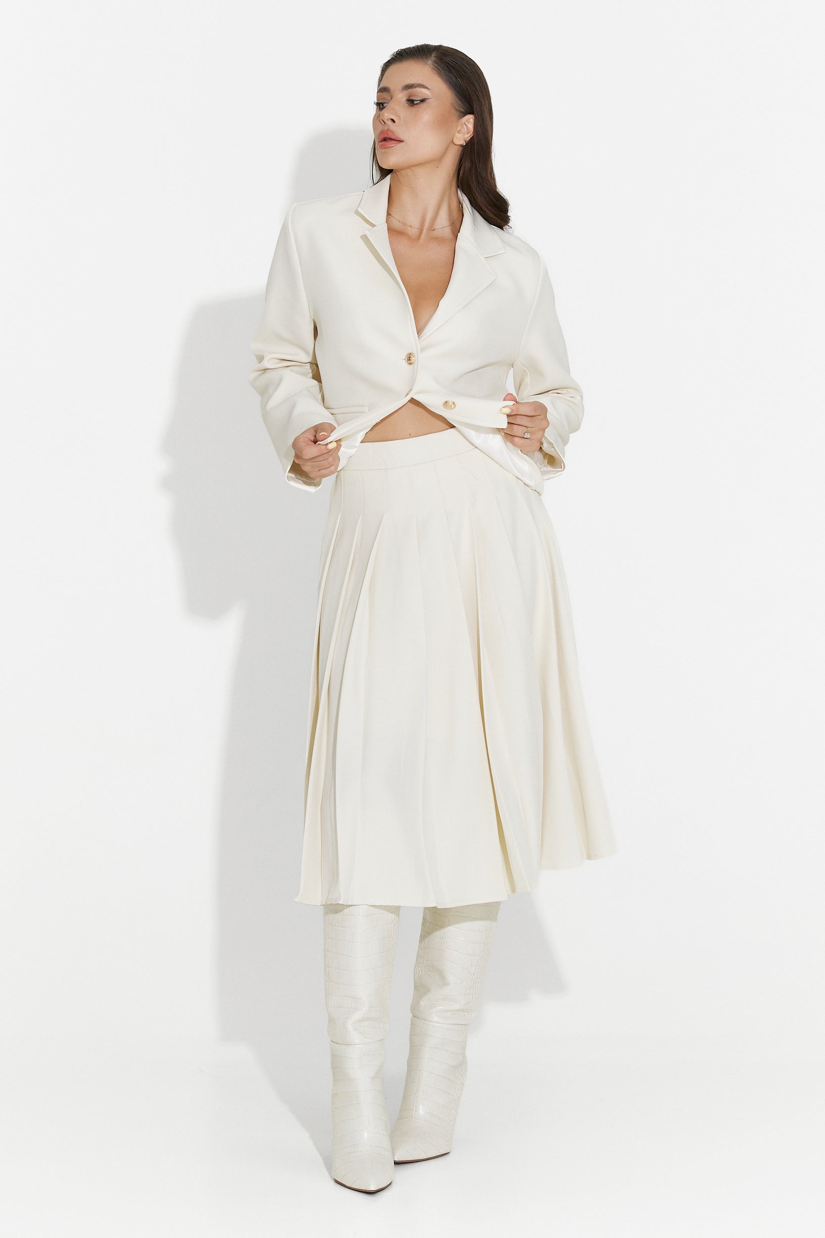 Ensemble de Jupe Midi Beige Aurina Bogas