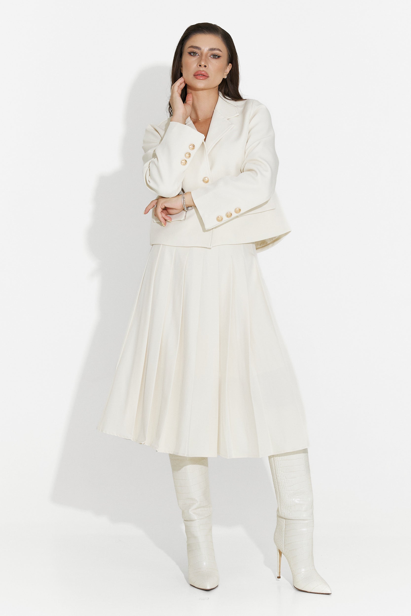 Ensemble de Jupe Midi Beige Aurina Bogas