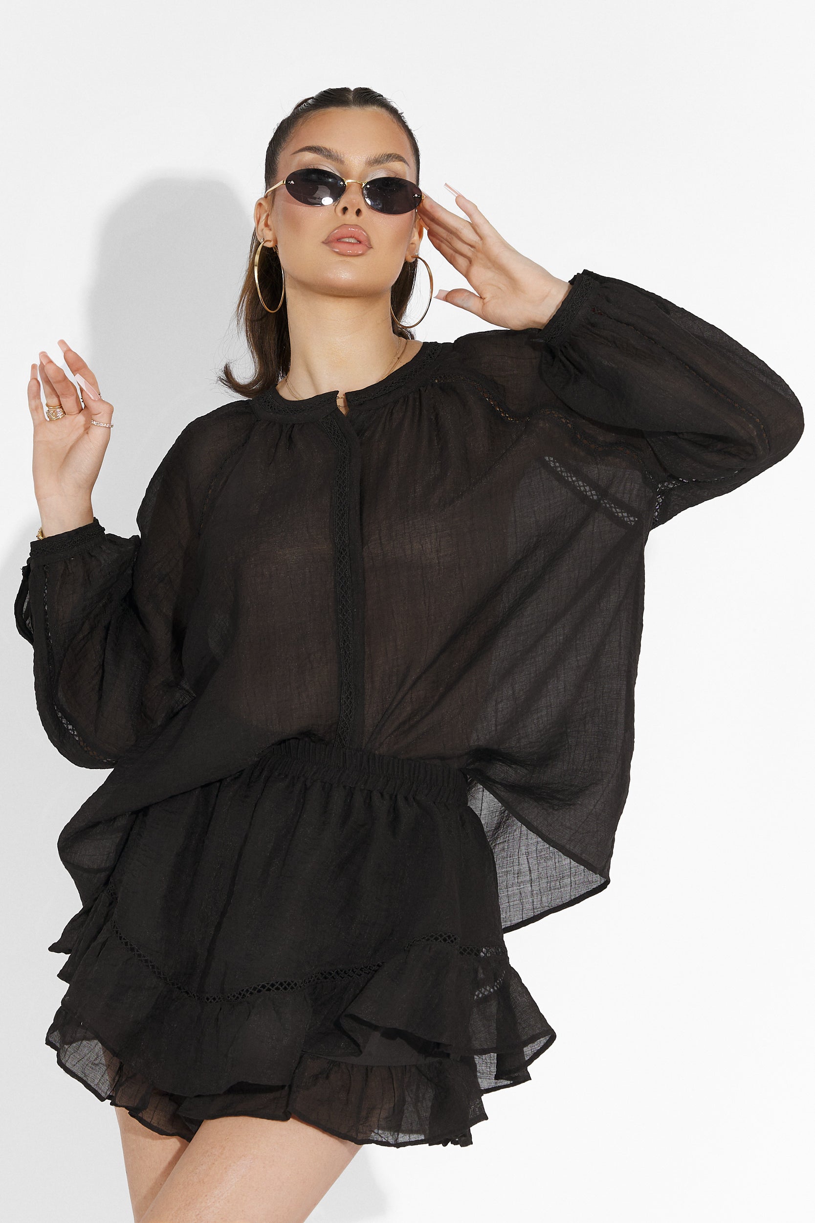 Komplet z czarną spódnicą spodniową Vernicy Bogas