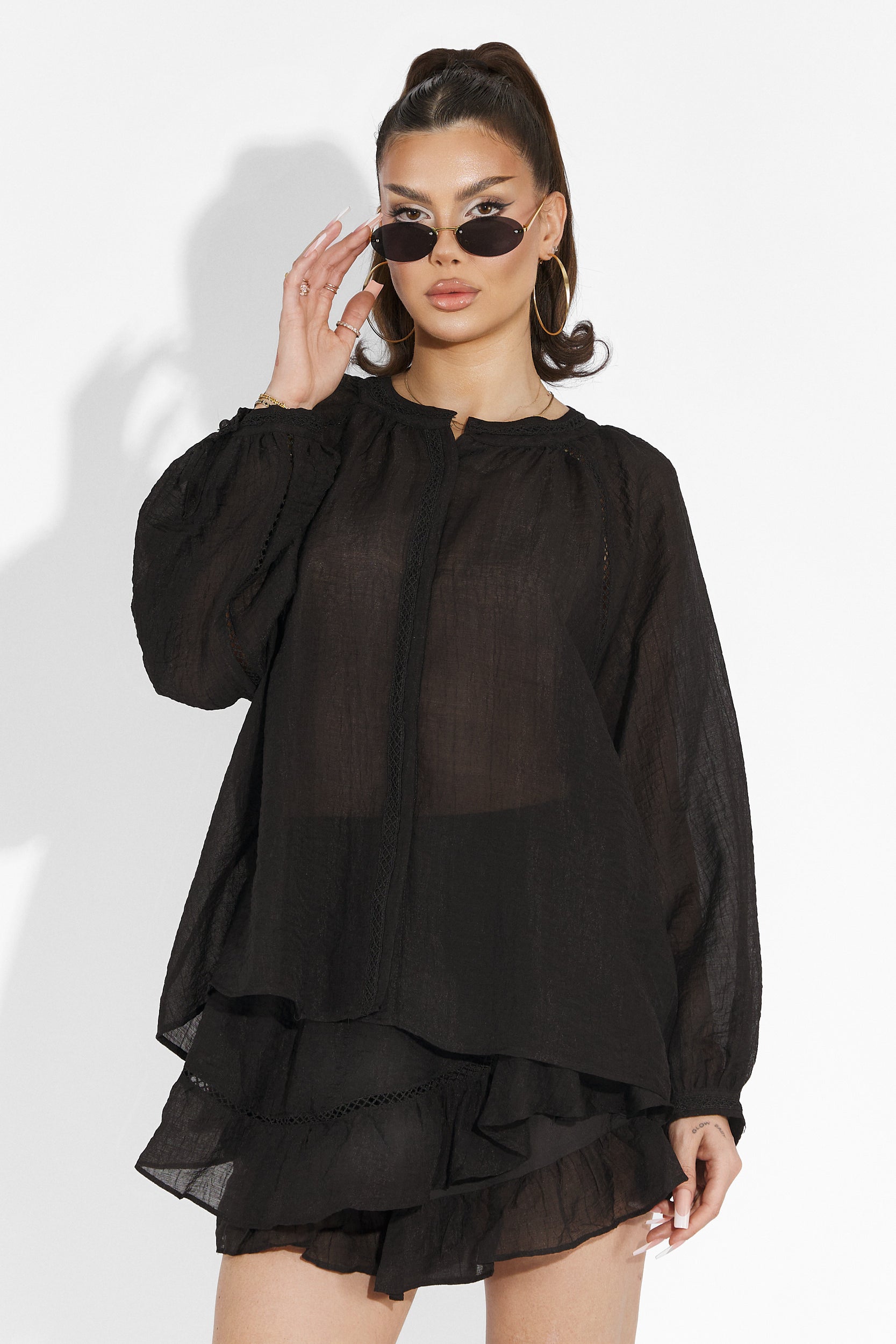 Komplet z czarną spódnicą spodniową Vernicy Bogas