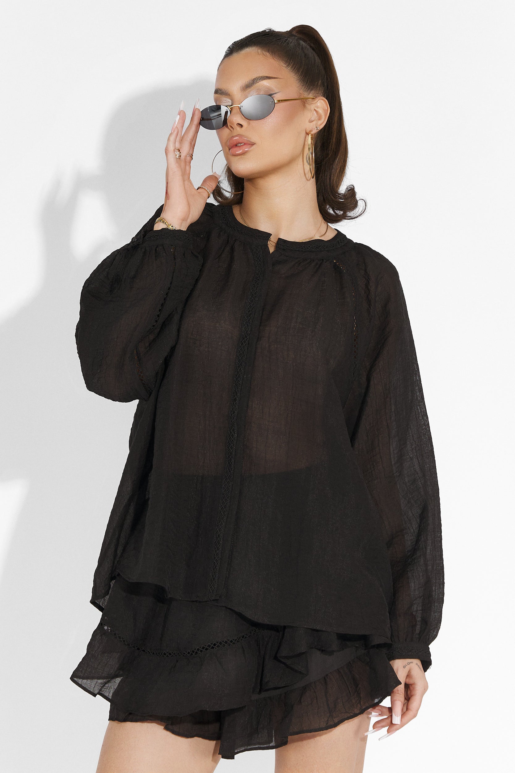 Komplet z czarną spódnicą spodniową Vernicy Bogas