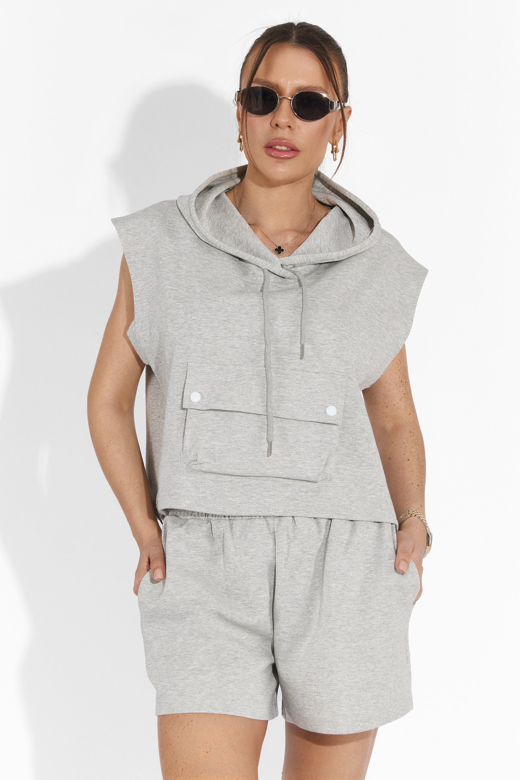 Ensemble avec short gris Easy Bogas