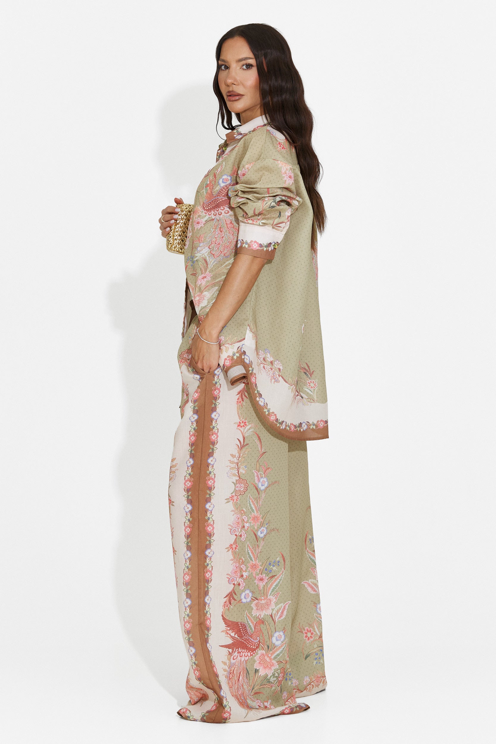 Women's set shirt + green pants Lazyra Bogas