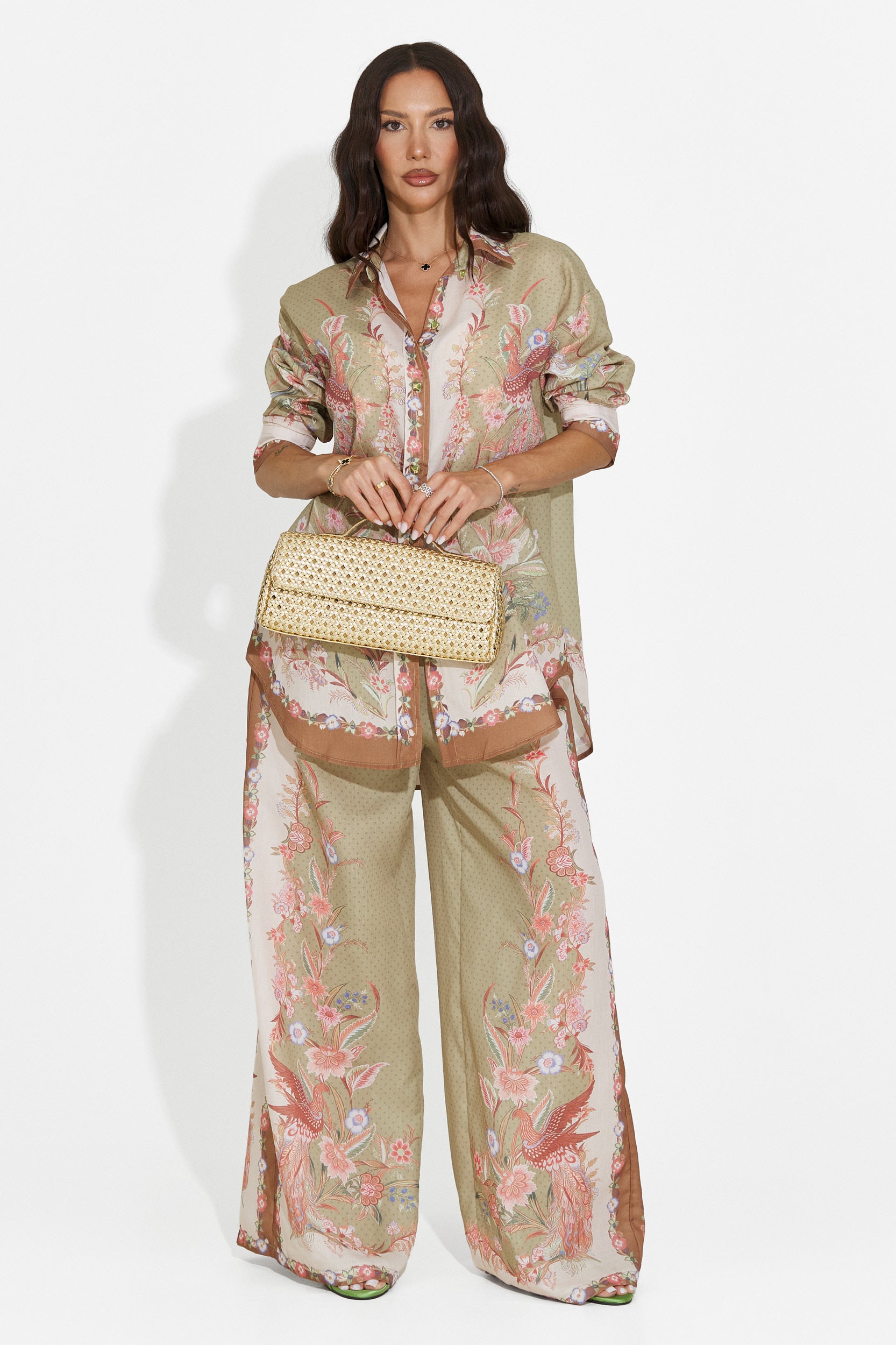 Women's set shirt + green pants Lazyra Bogas
