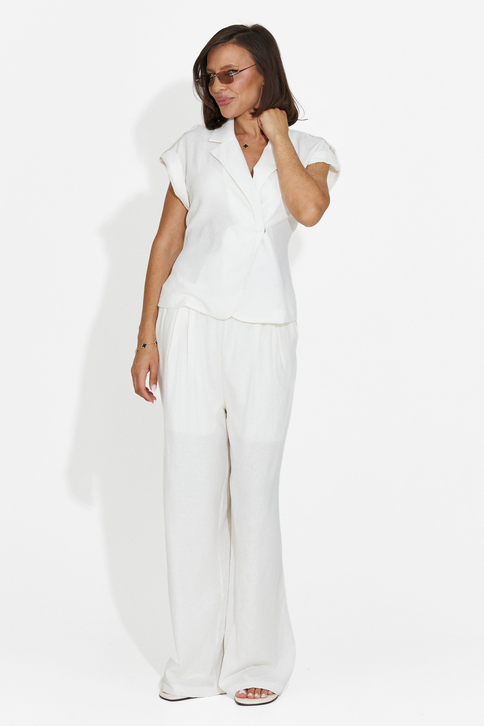 Ensemble femme décontracté blanc Zaymar Bogas