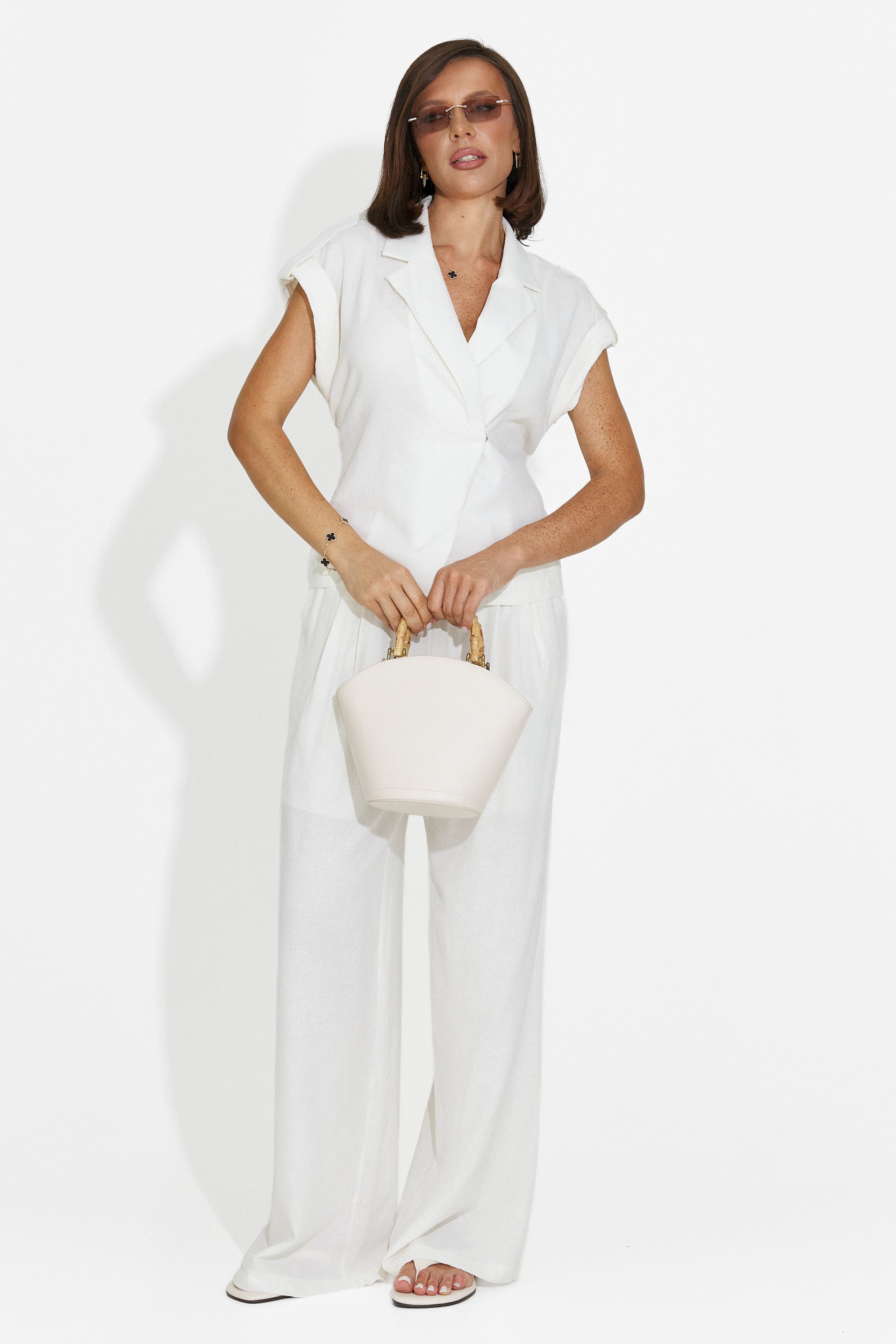 Ensemble femme décontracté blanc Zaymar Bogas