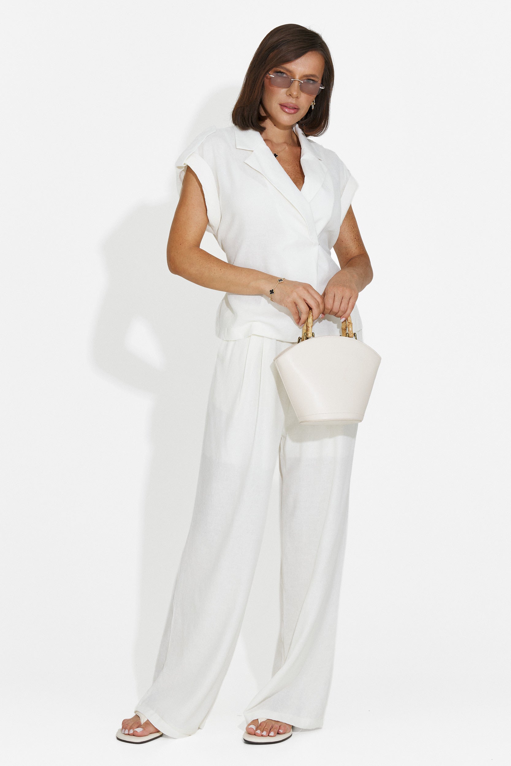 Ensemble femme décontracté blanc Zaymar Bogas