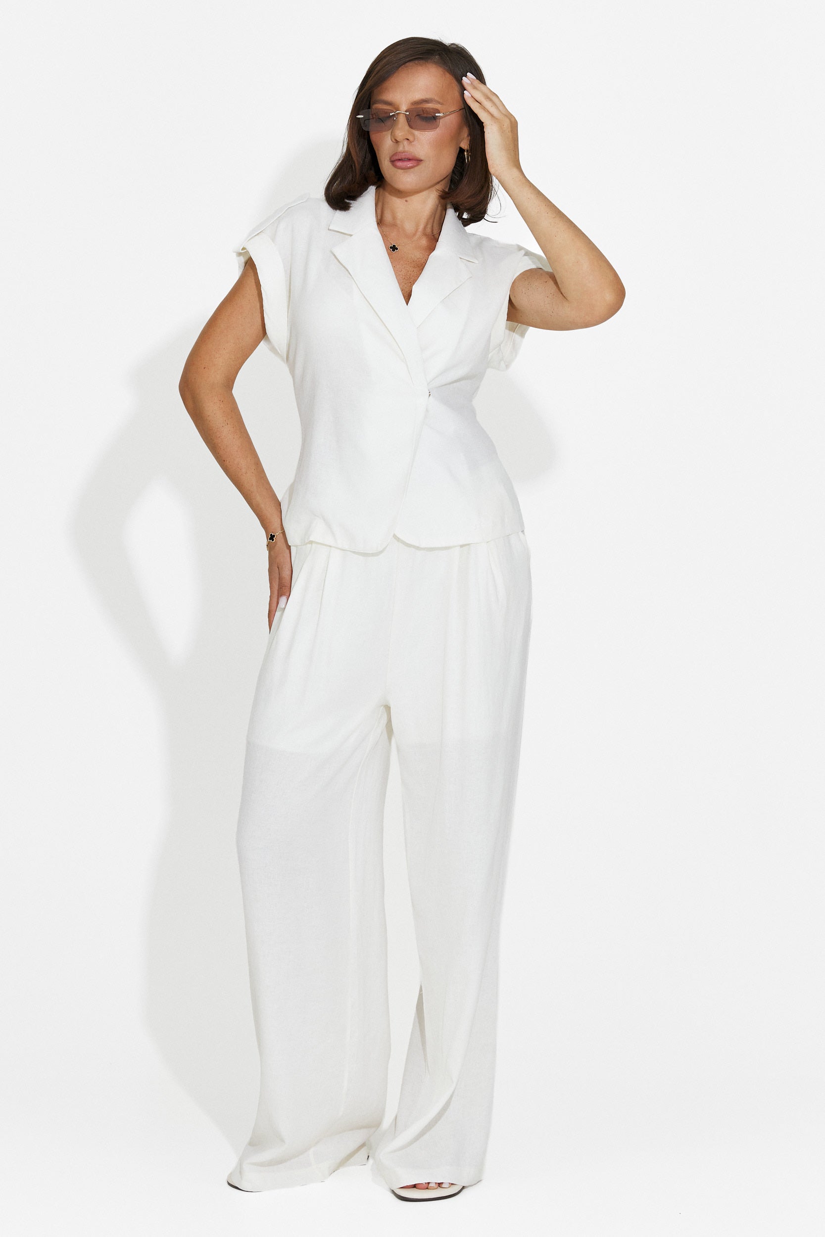 Ensemble femme décontracté blanc Zaymar Bogas