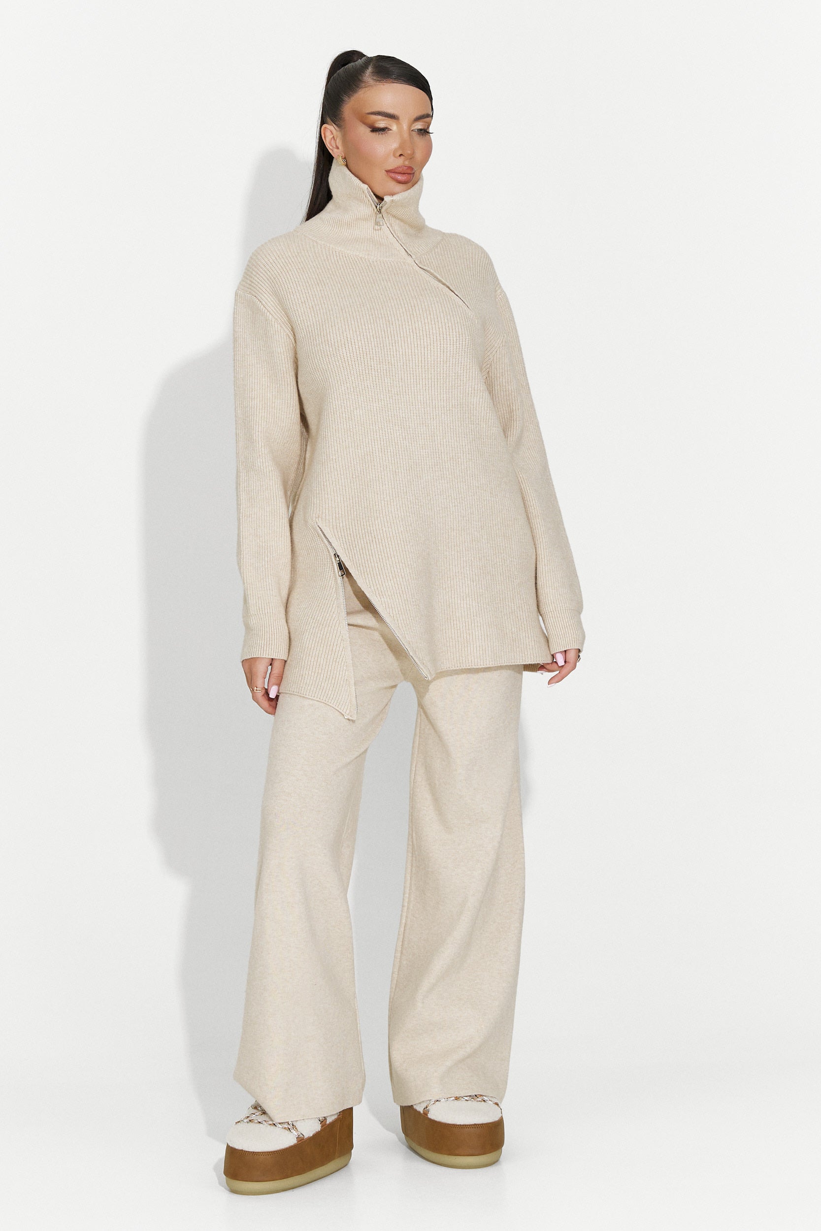 Beige casual damdräkt Arliena Bogas