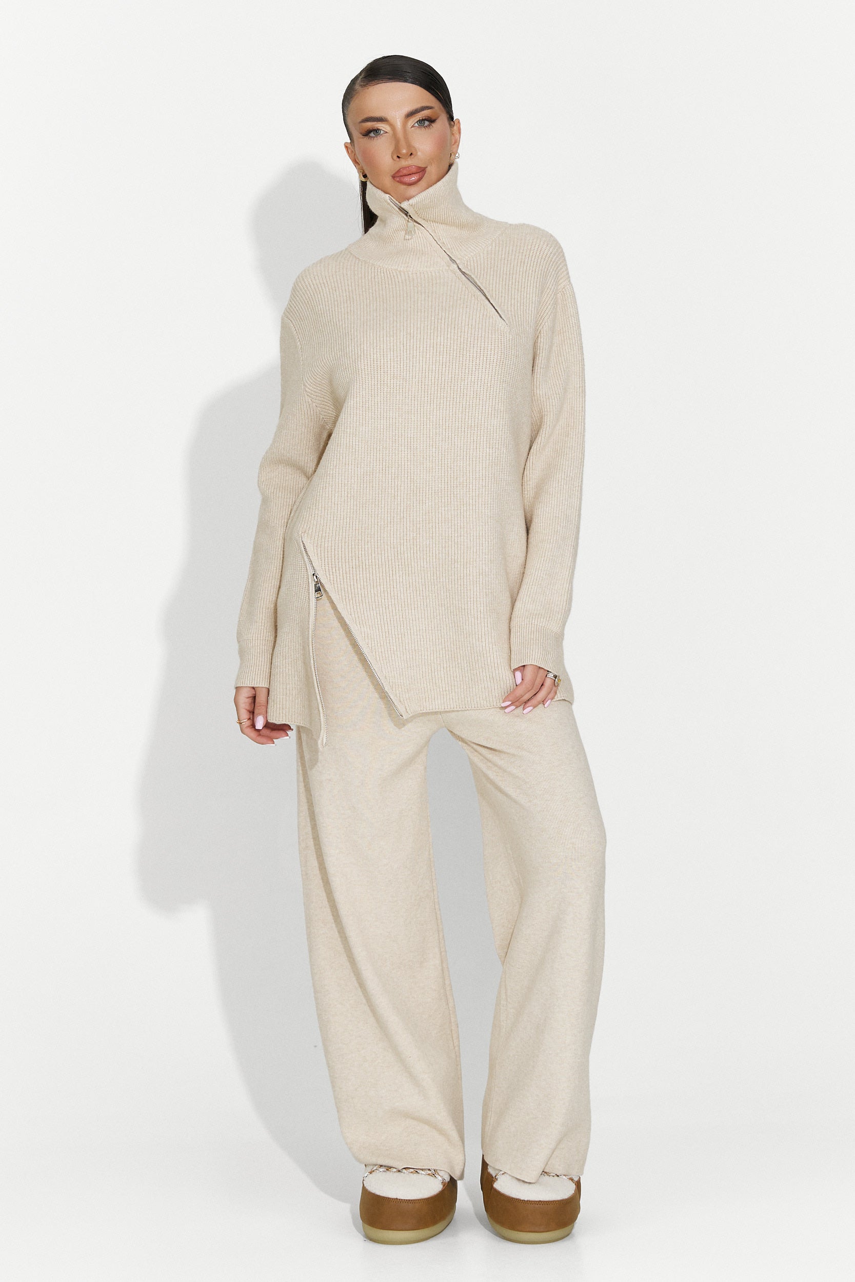 Beige casual damdräkt Arliena Bogas