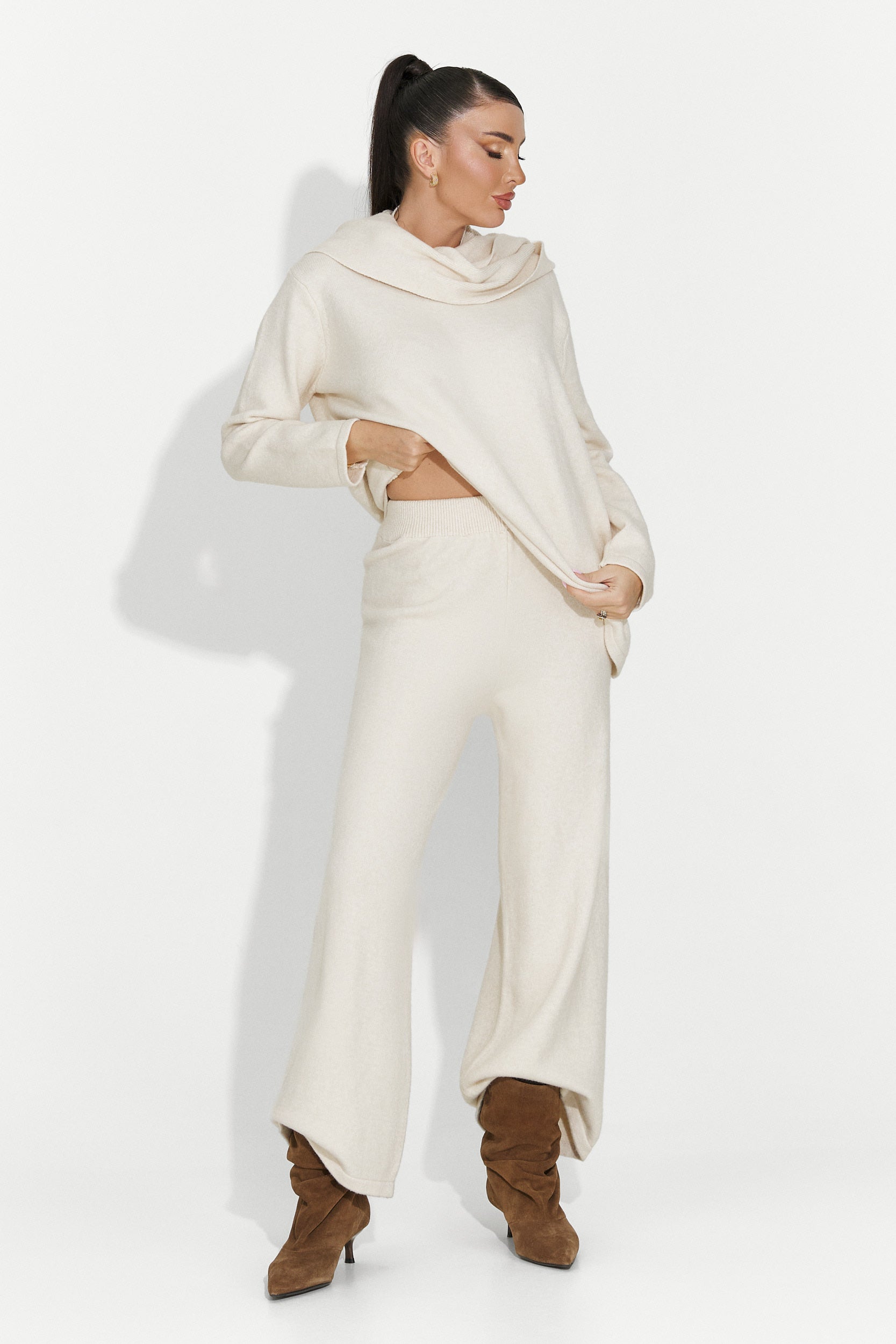 Beiges Damen-Freizeitset Vencilie Bogas