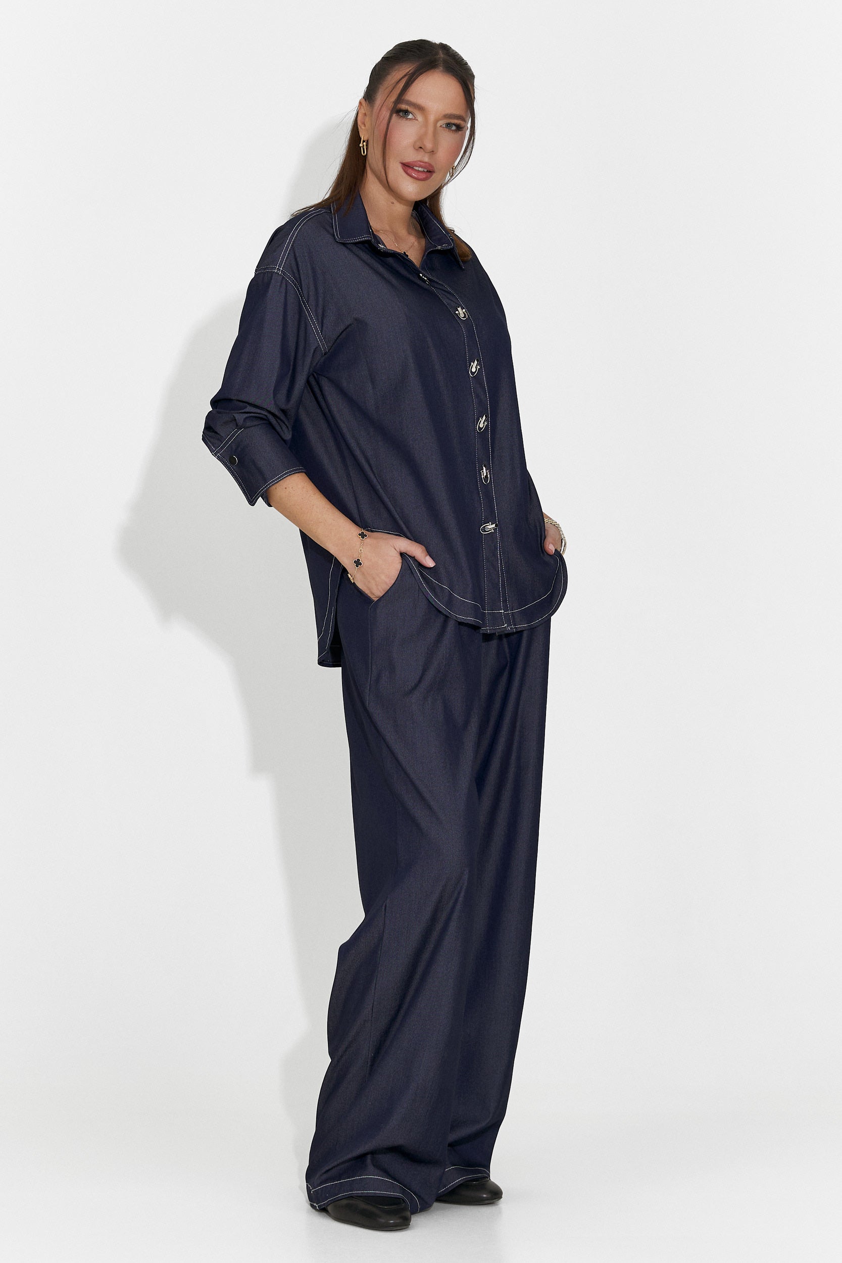 Σετ γυναικείο καθημερινό μπλε Elisio Bogas