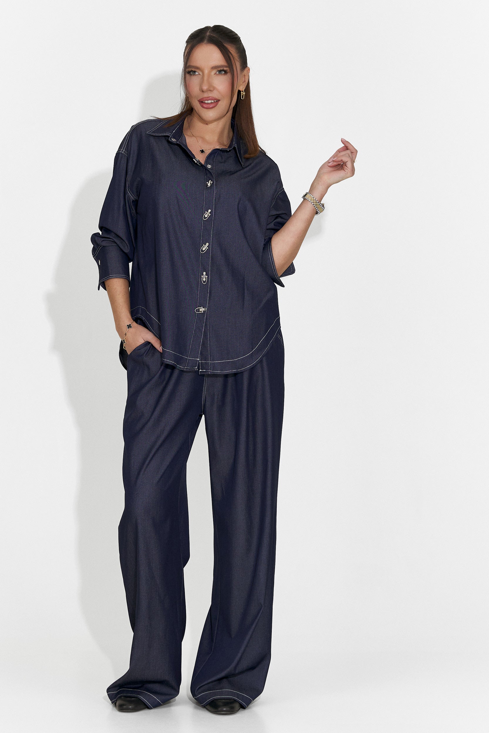 Σετ γυναικείο καθημερινό μπλε Elisio Bogas