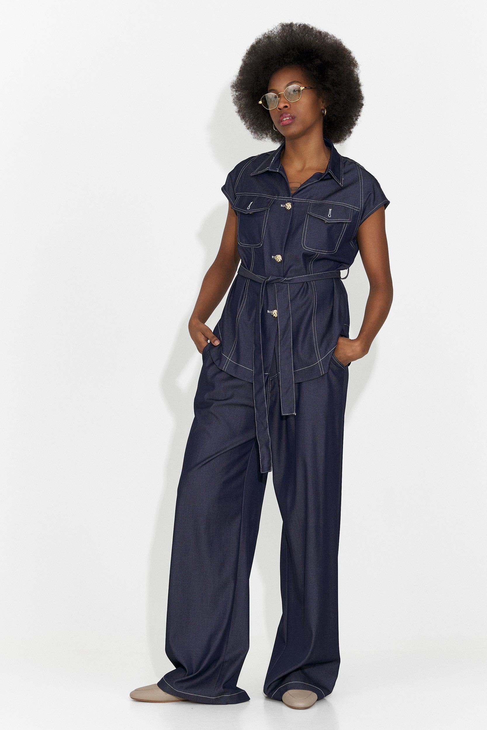 Σετ γυναικείο καθημερινό μπλε Enolia Bogas