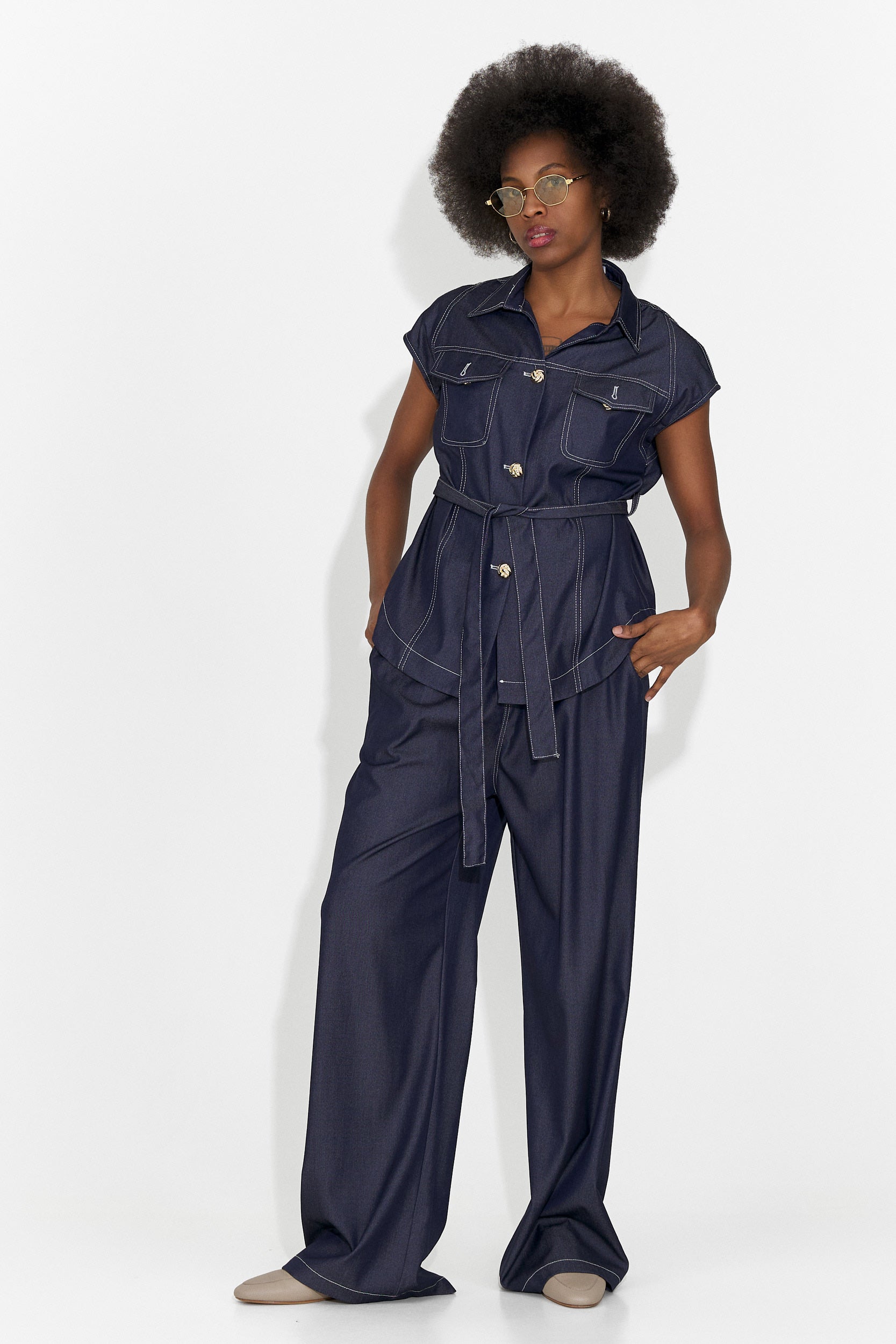 Σετ γυναικείο καθημερινό μπλε Enolia Bogas