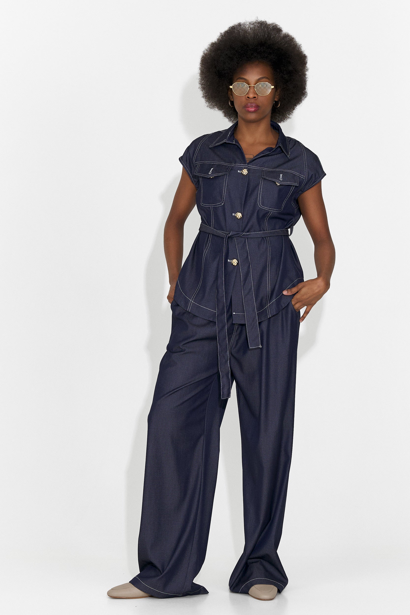 Σετ γυναικείο καθημερινό μπλε Enolia Bogas