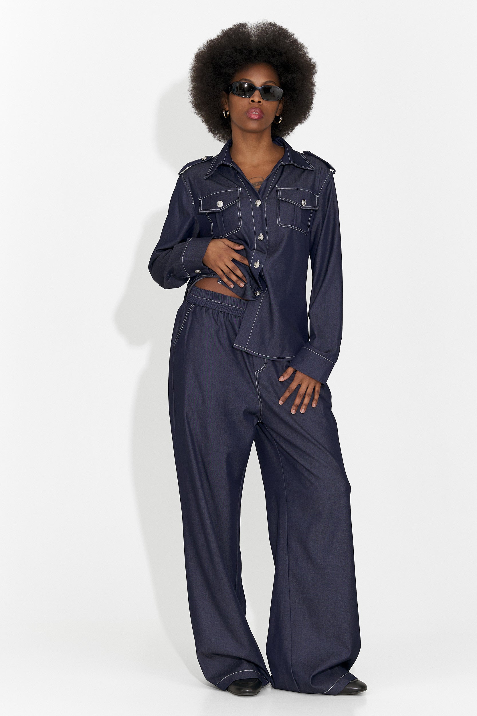 Traje Casual de Mujer en Azul Marino de Vertija Bogas