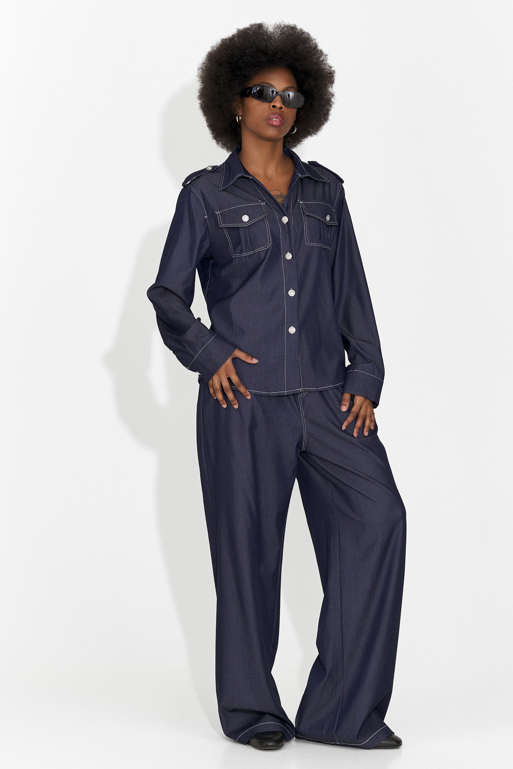 Traje Casual de Mujer en Azul Marino de Vertija Bogas