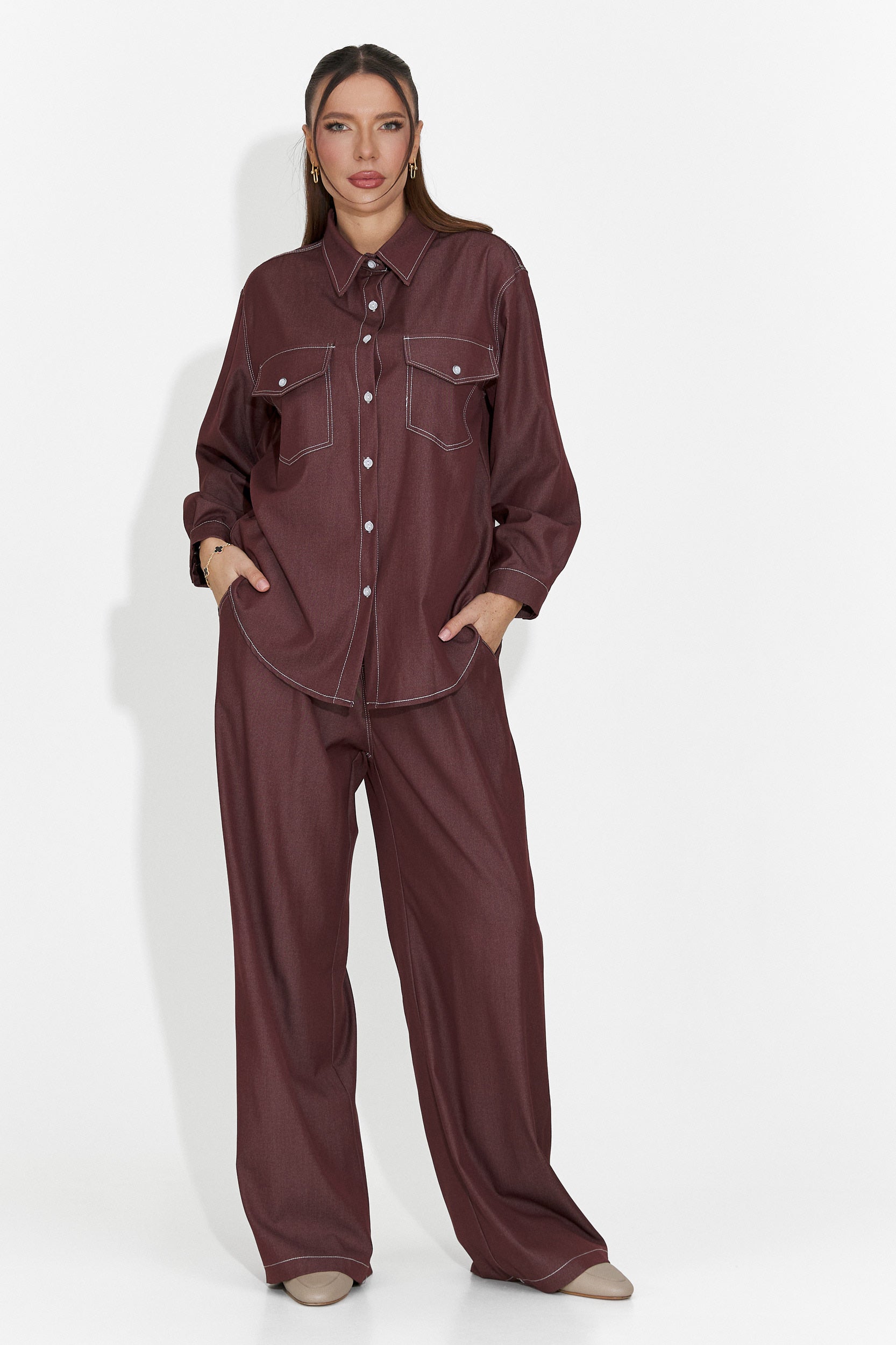 Ensemble femme décontracté bordeaux Zunaira Bogas