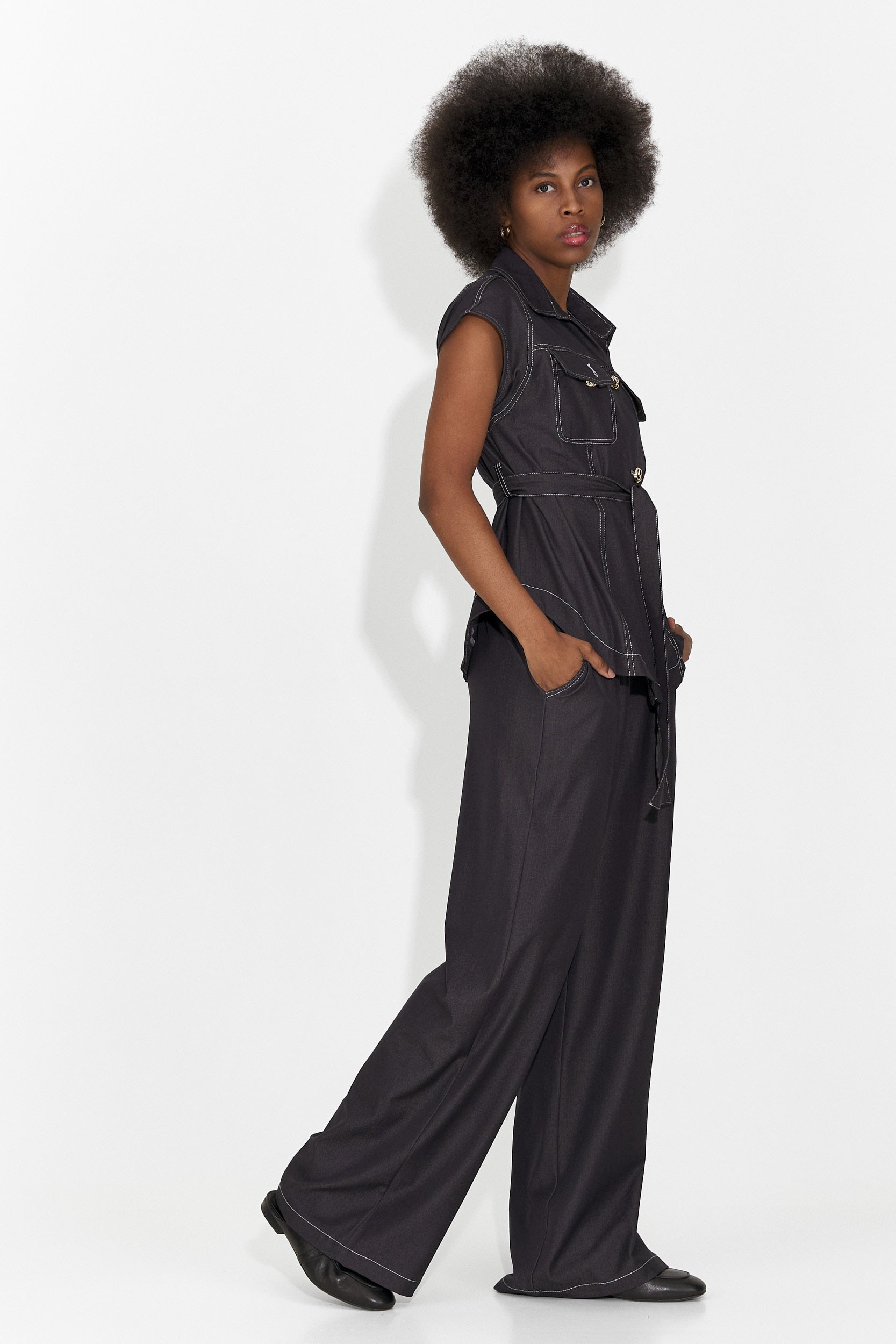 Czarny, codzienny garnitur dla kobiet Enolia Bogas