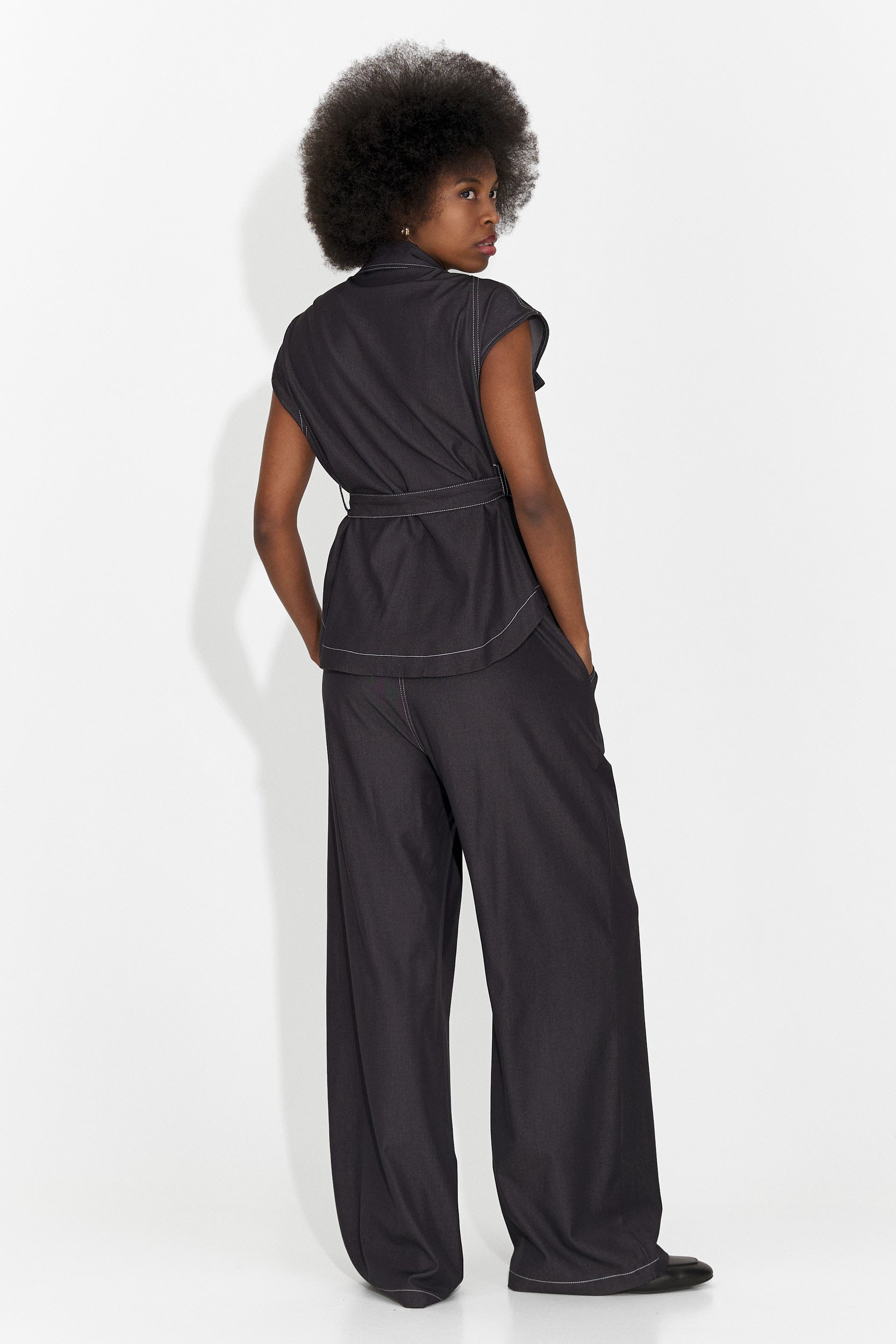 Czarny, codzienny garnitur dla kobiet Enolia Bogas