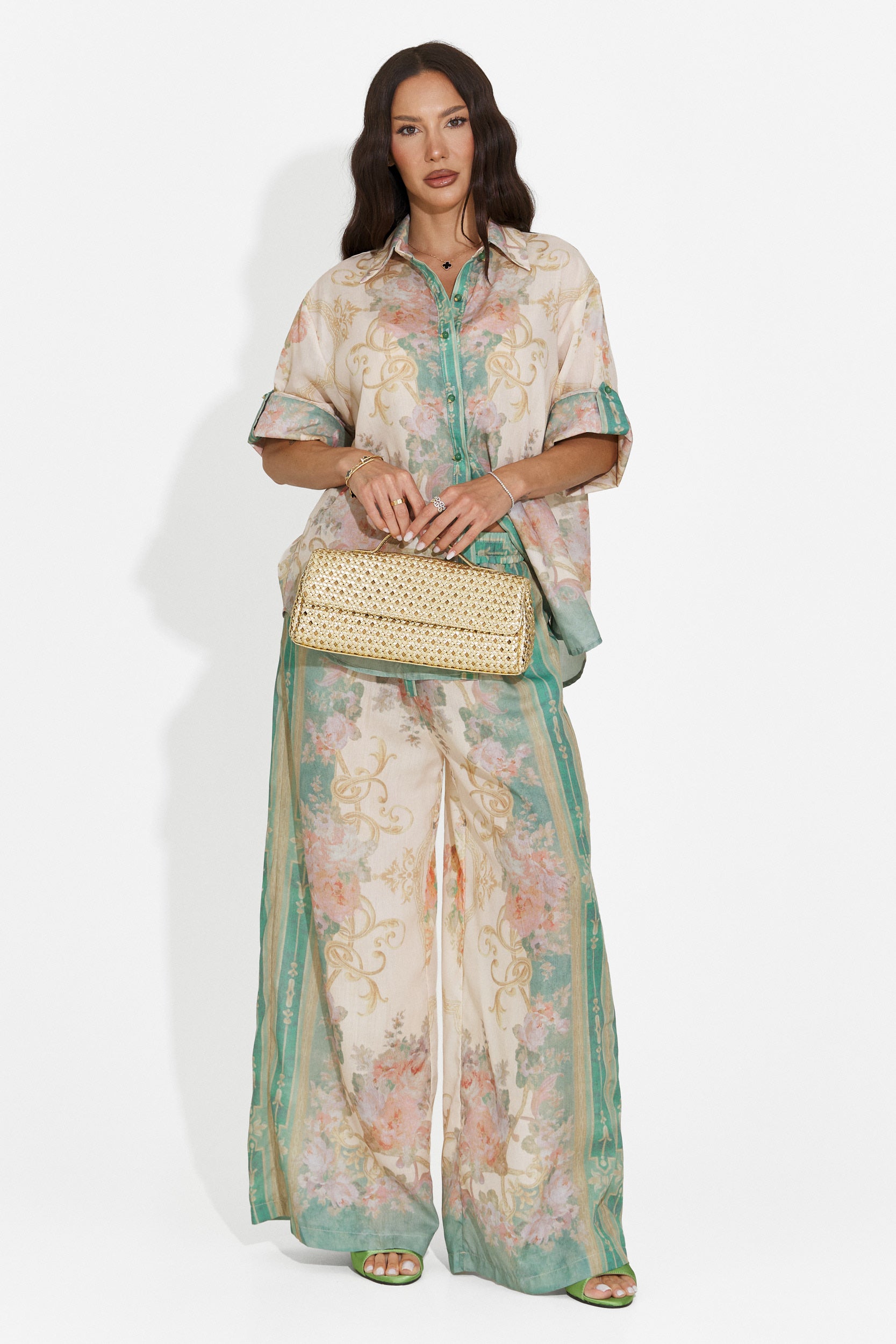 Women's casual green set Nezela Bogas