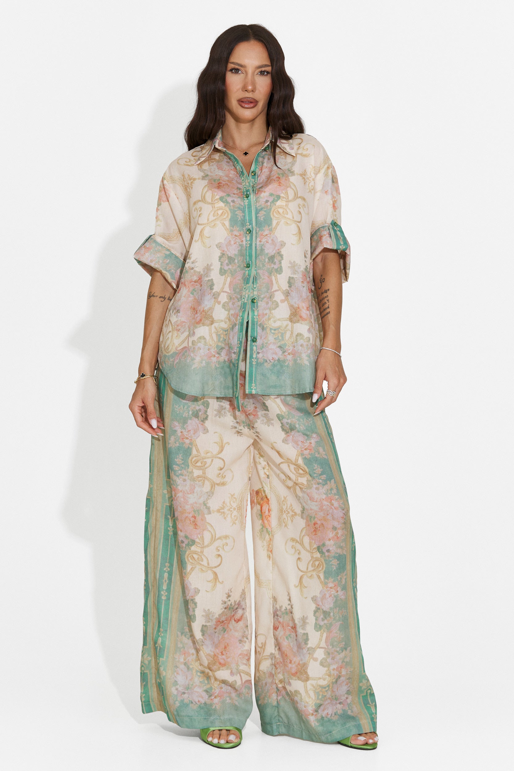 Women's casual green set Nezela Bogas