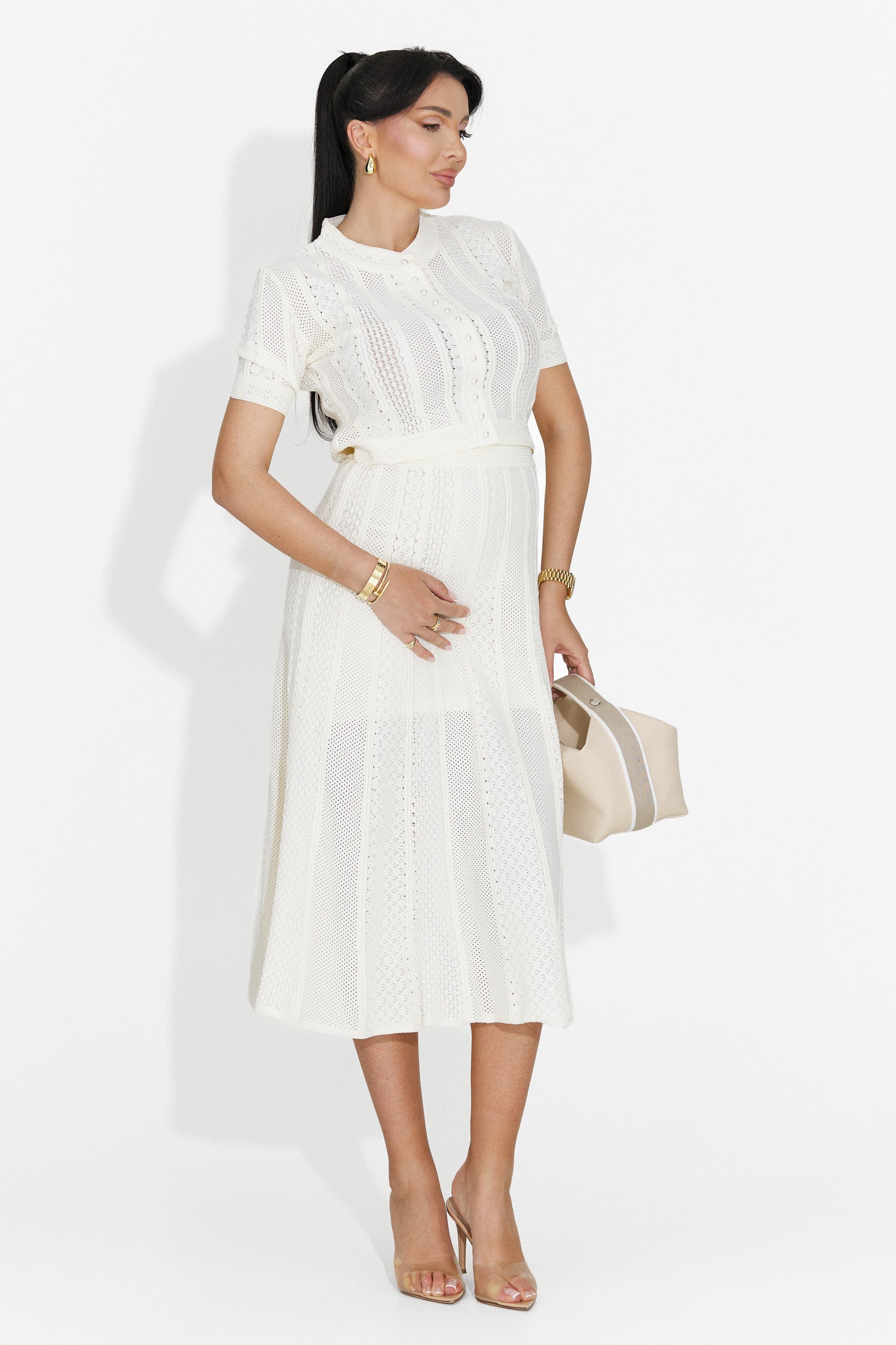 Denilia Bogas women's suit with cream skirt