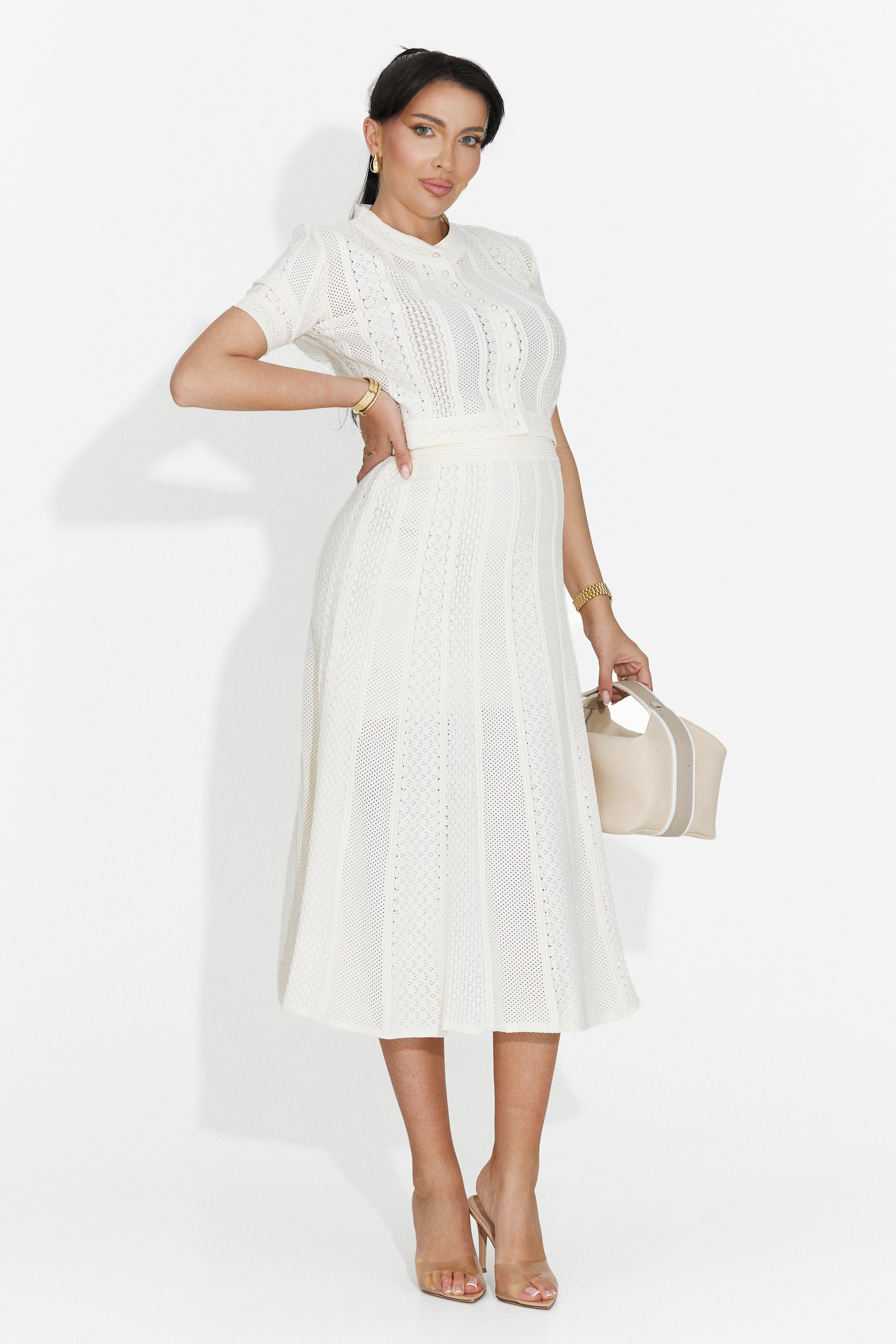 Denilia Bogas women's suit with cream skirt