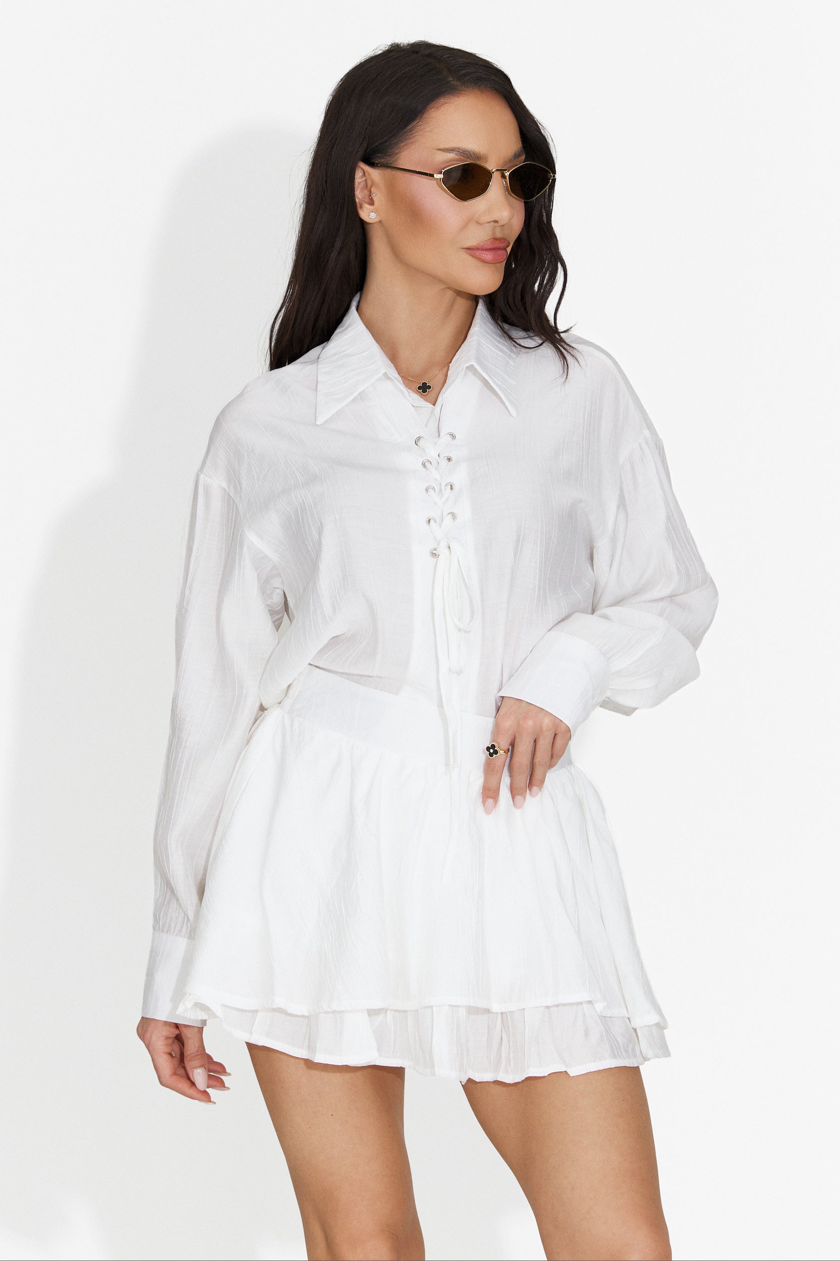 Setiana Bogas Women's Set with White Skirt Trousers