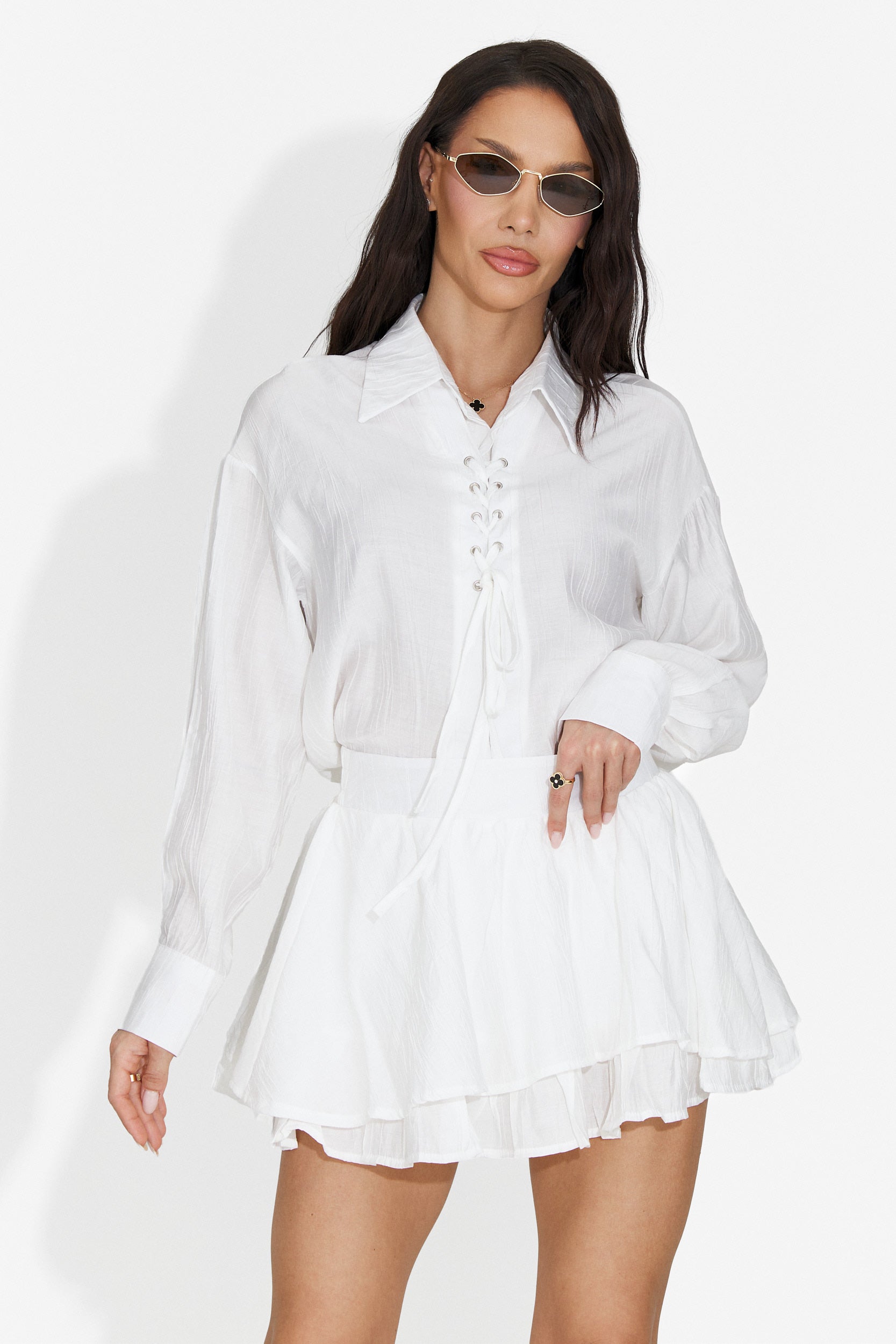 Setiana Bogas Women's Set with White Skirt Trousers