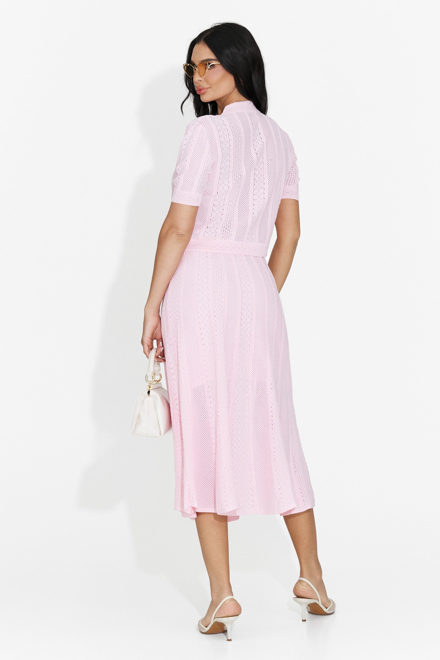 Denilia Bogas women's suit with pink skirt