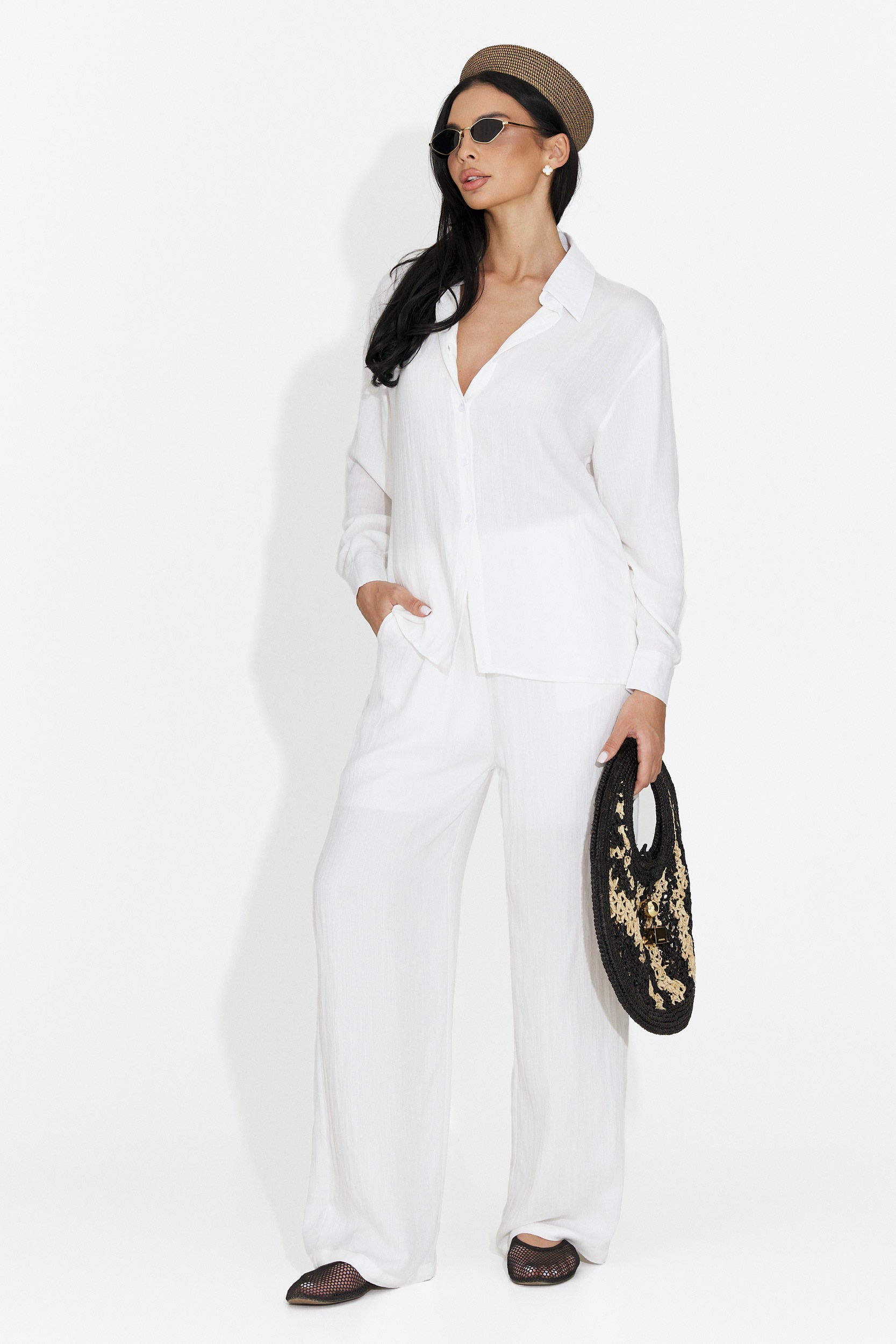 Wyat Bogas Women's Suit with White Pants