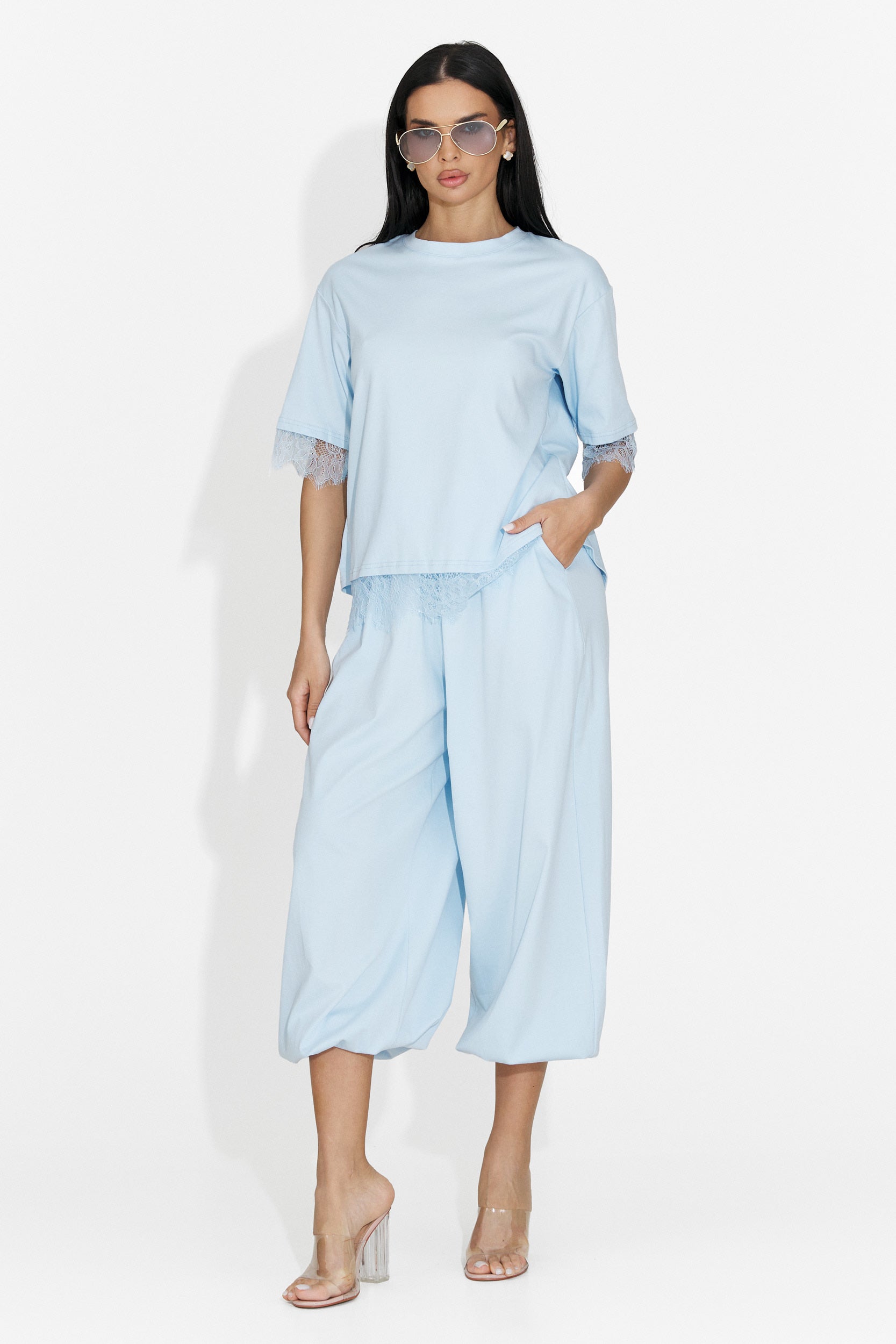 Maila Bogas Women's Suit with Blue Pants