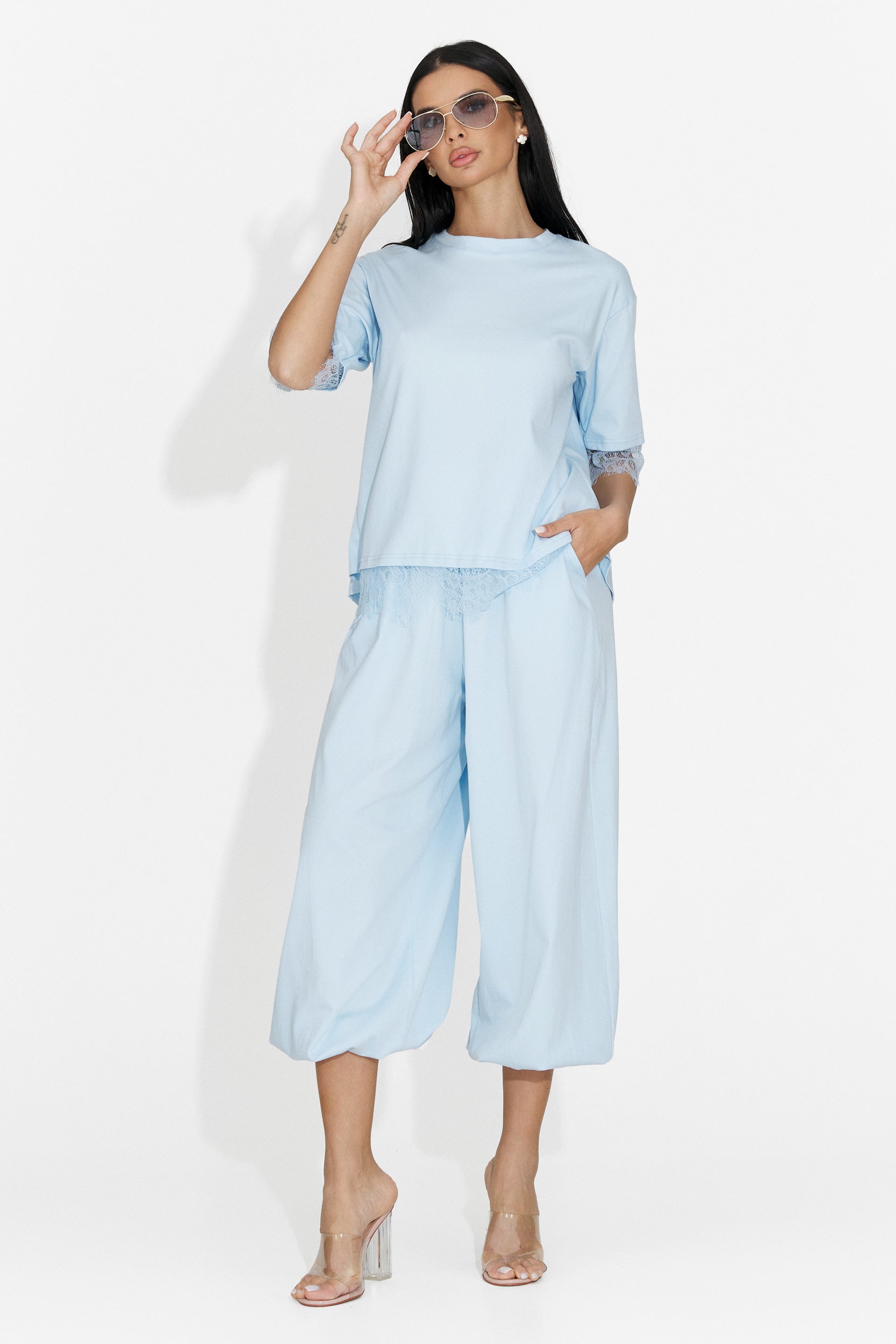 Maila Bogas Women's Suit with Blue Pants