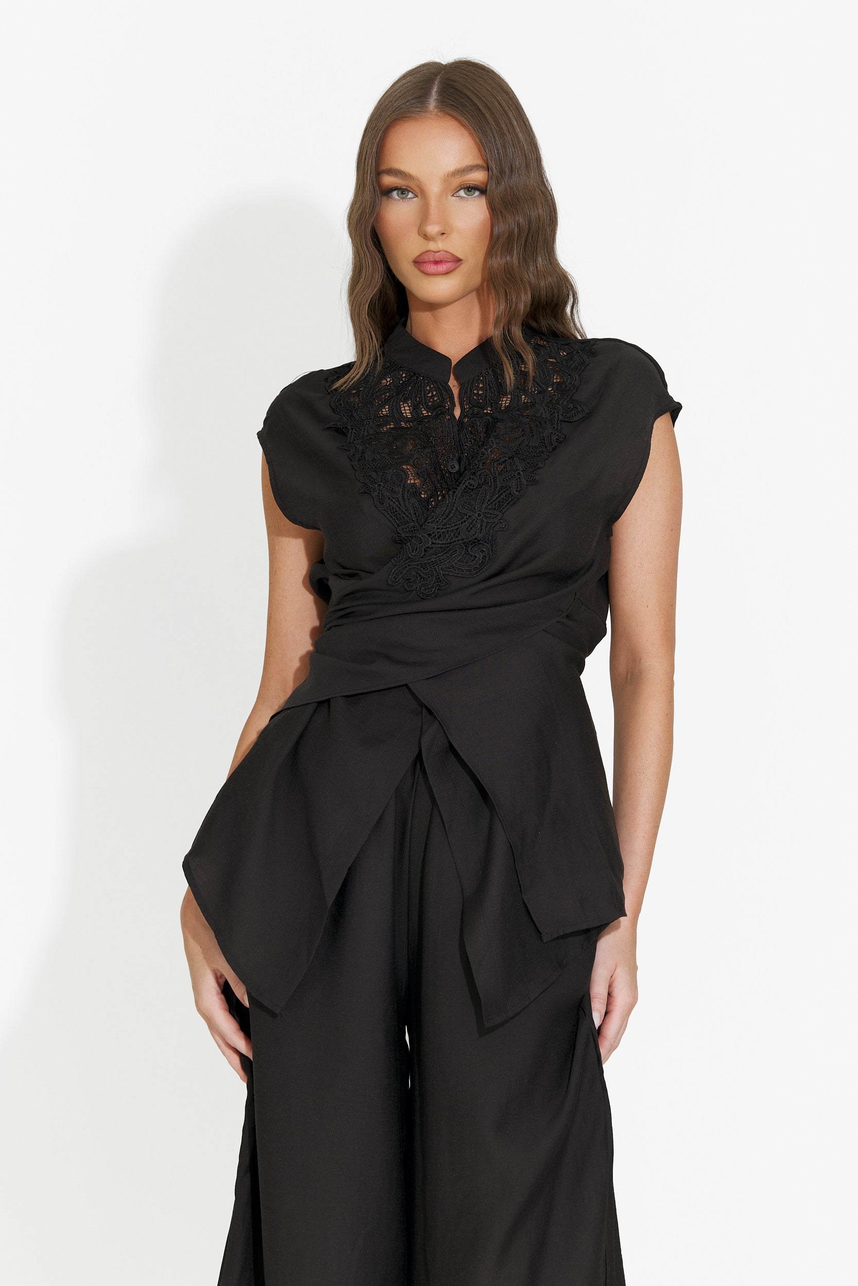 Women's set with long black pants Searcing Bogas