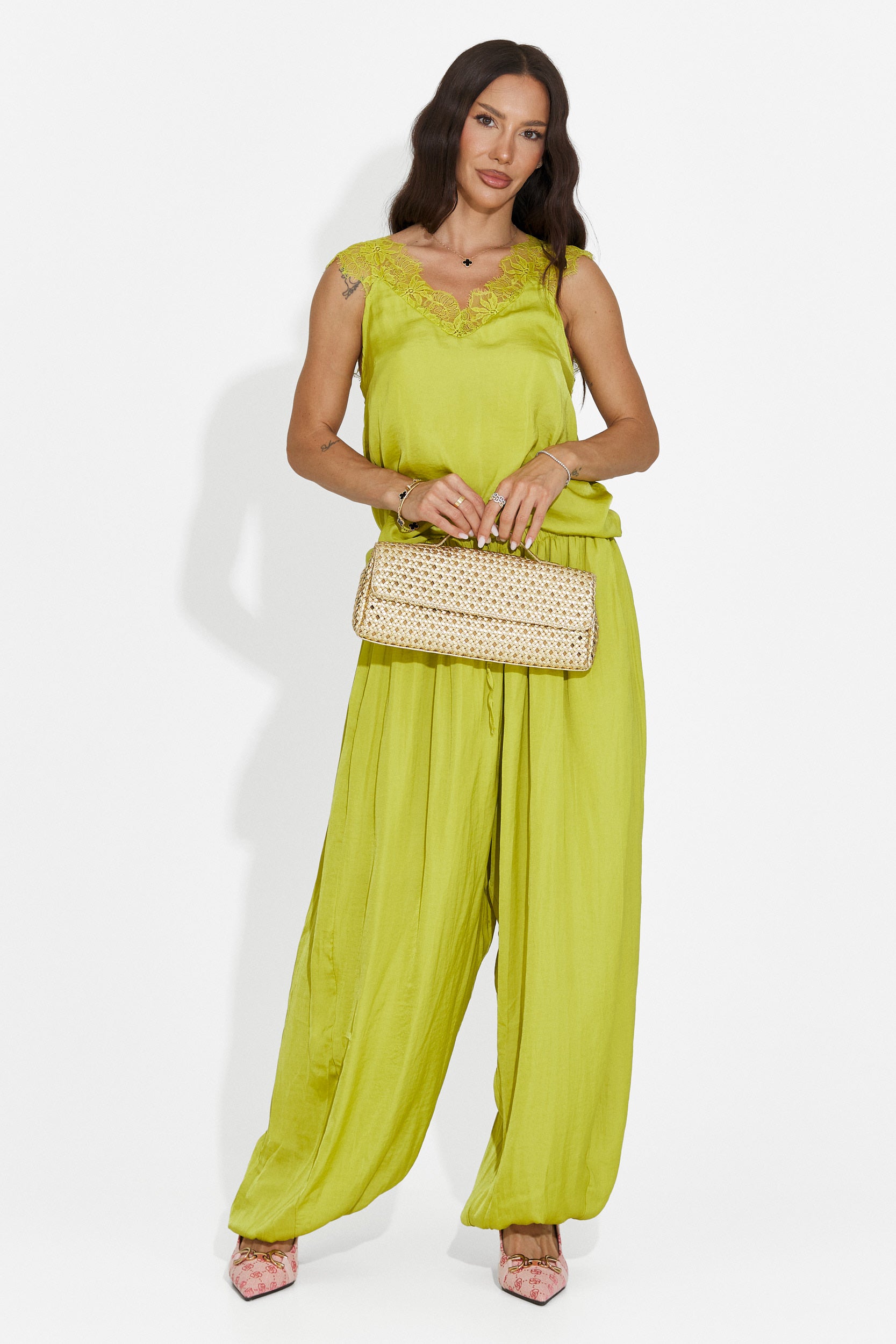 Women's set with green long pants Anaelia Bogas