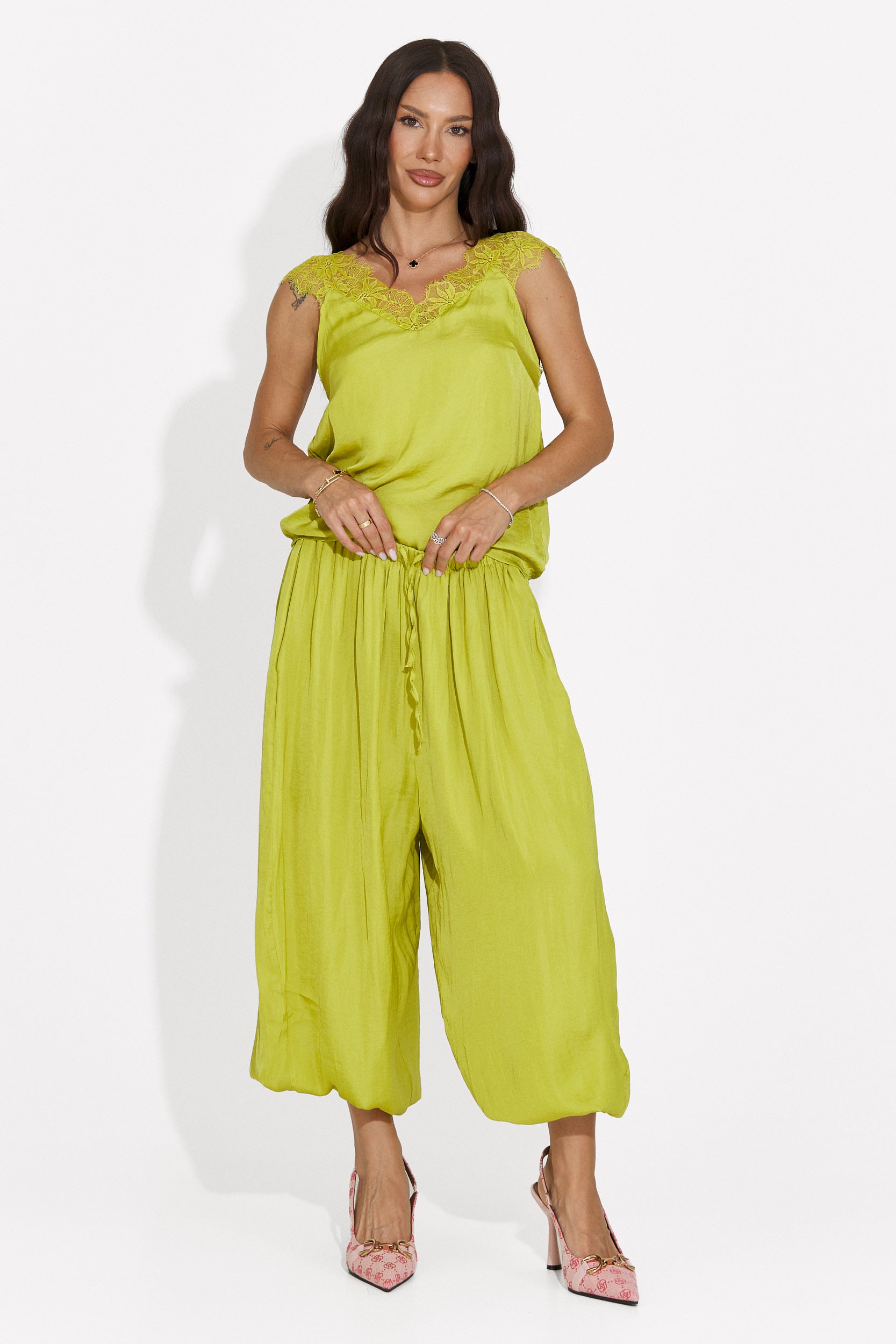 Women's set with green long pants Anaelia Bogas