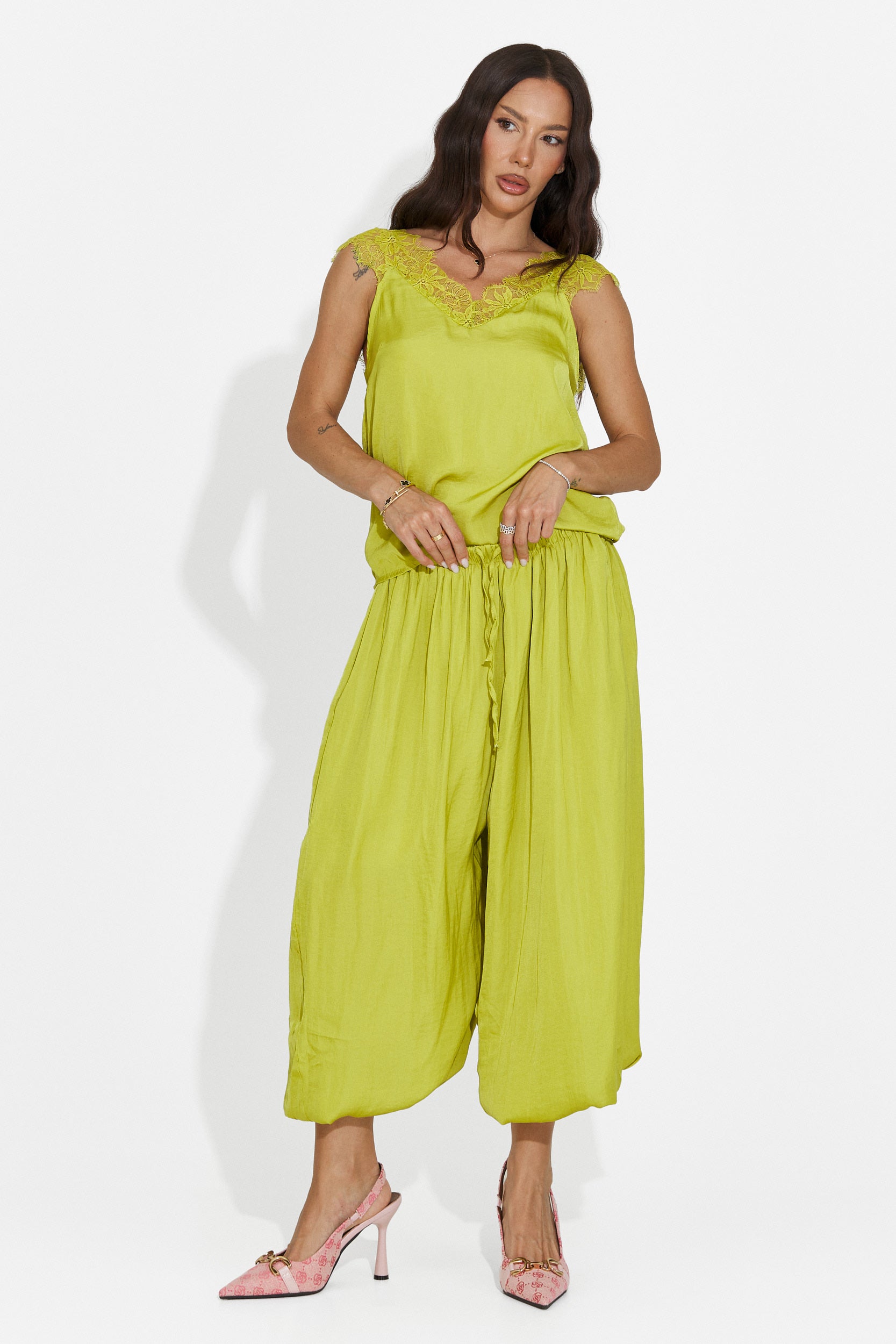 Women's set with green long pants Anaelia Bogas