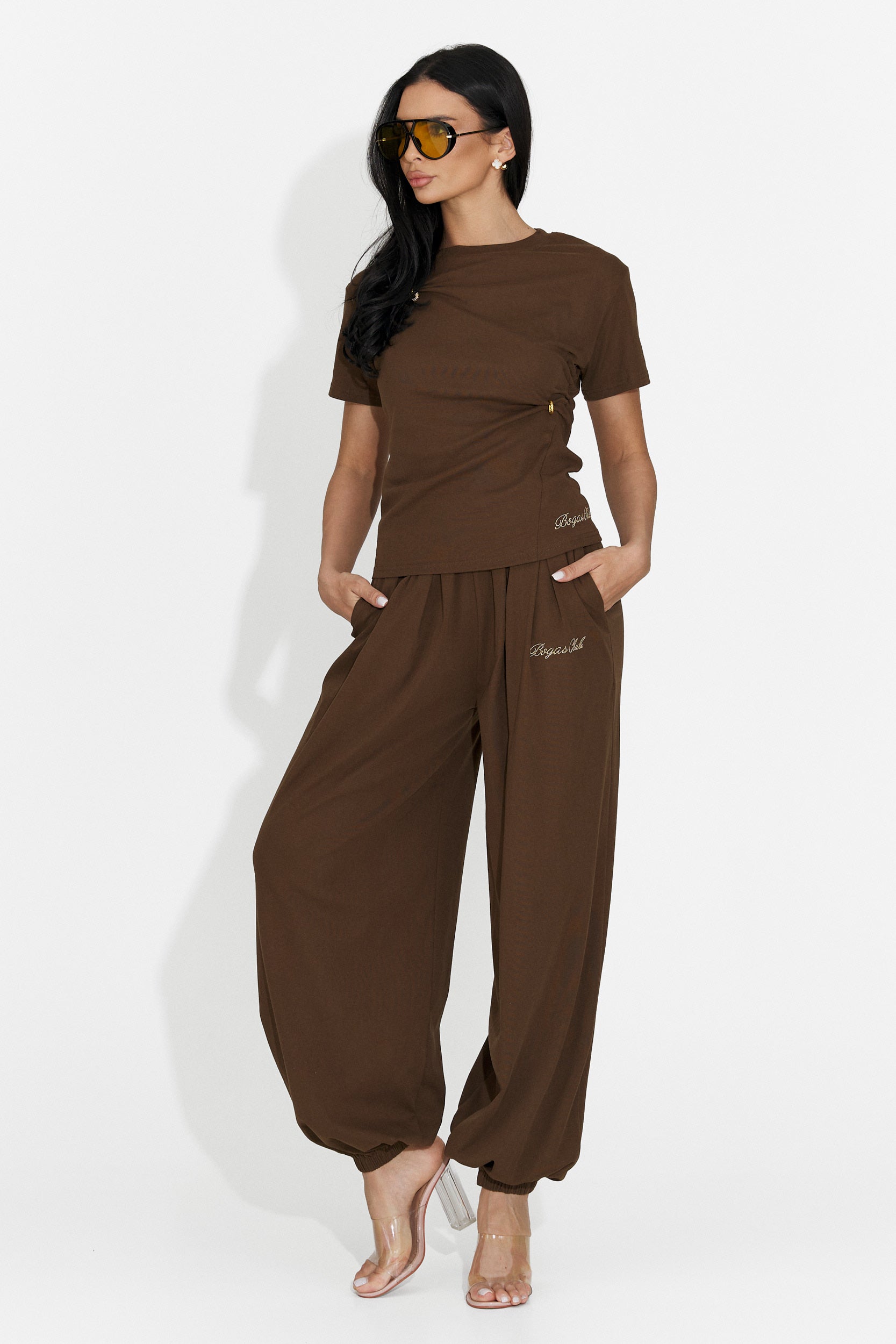 Leah Bogas Damenanzug mit braunen Hosen