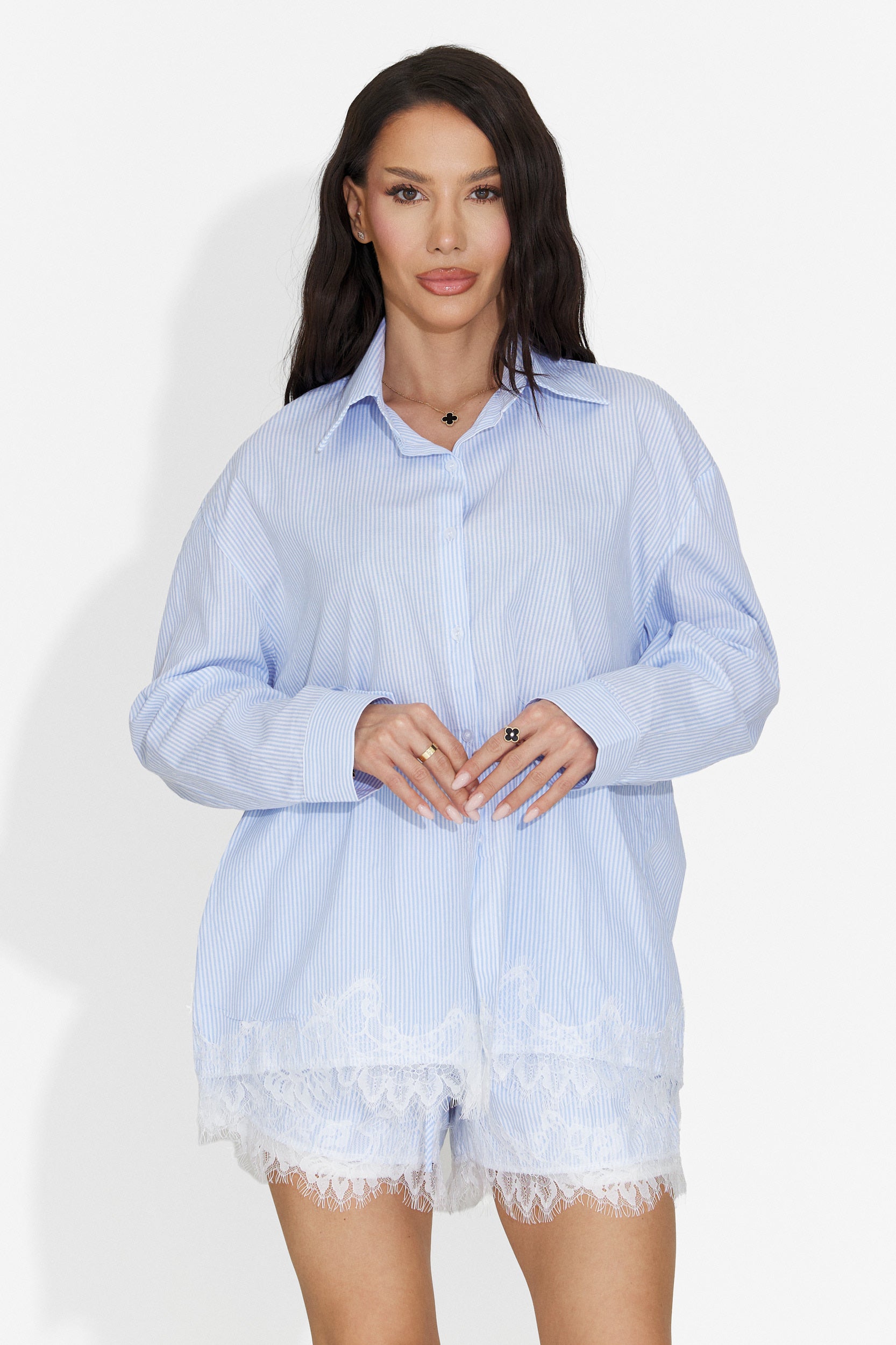 Marigold Bogas Women's Set with Blue Shorts
