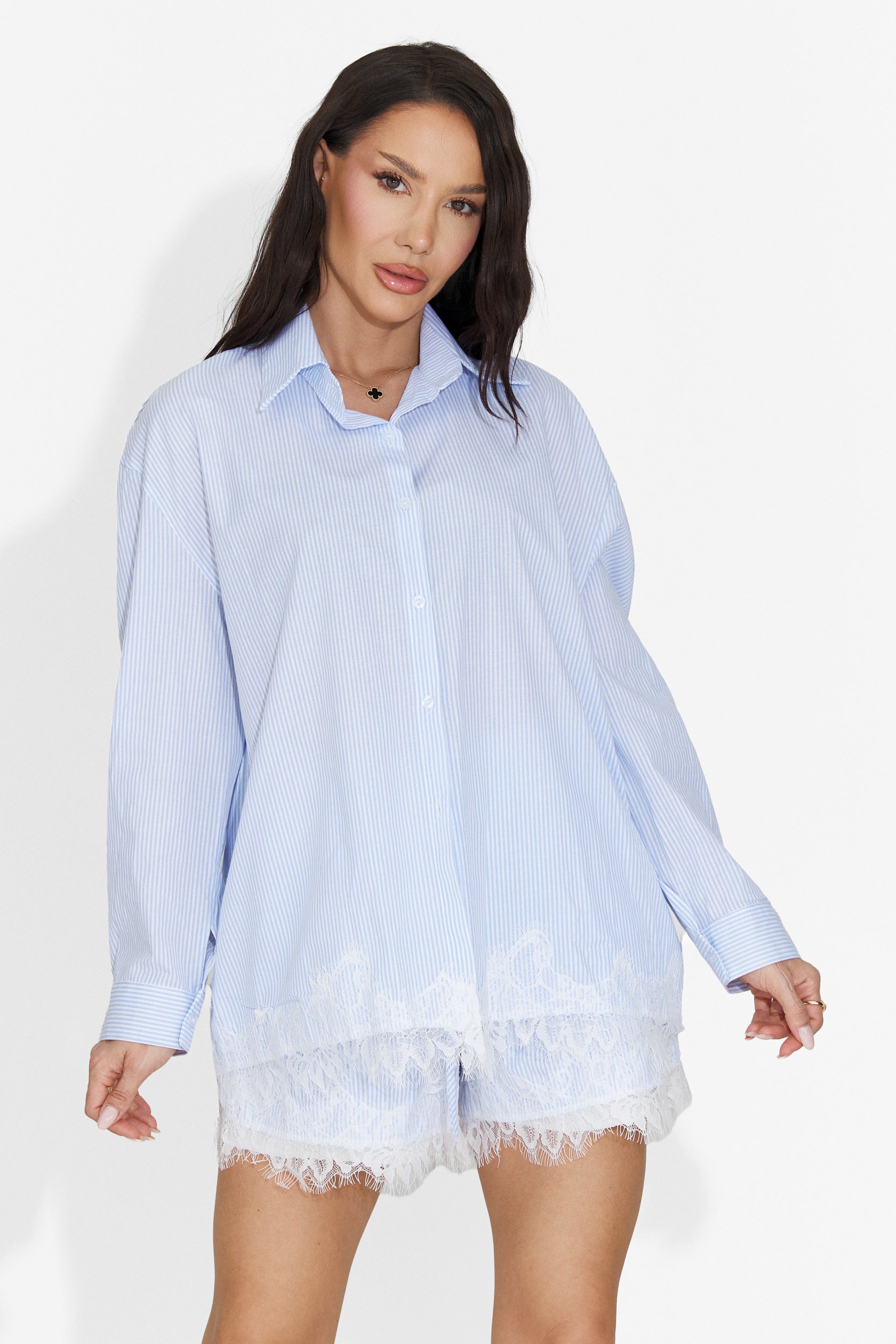 Marigold Bogas Women's Set with Blue Shorts