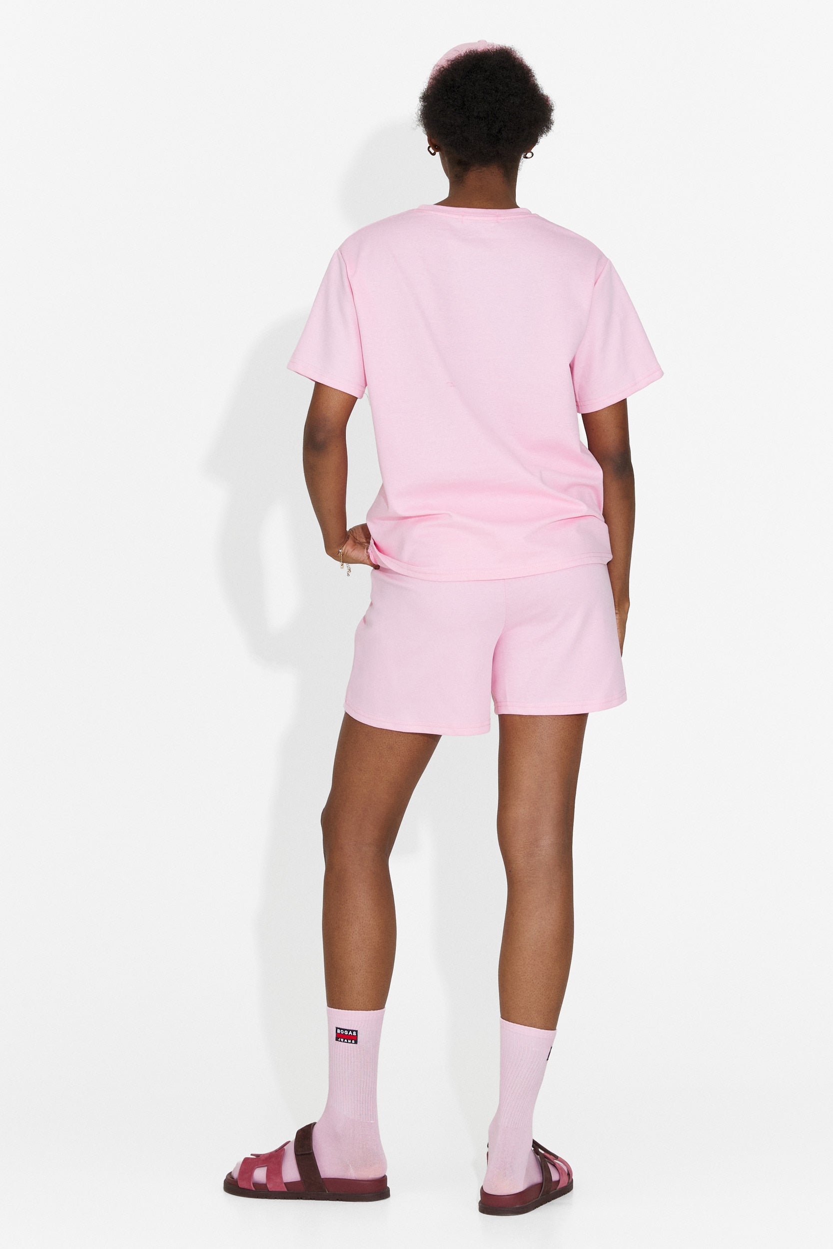 Marva Bogas Women's Set with Pink Shorts