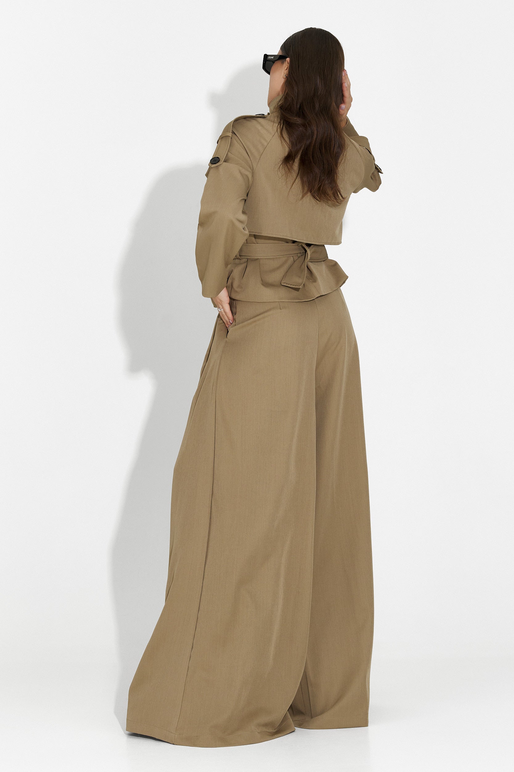 Elegancki brązowy komplet damski Belora Bogas