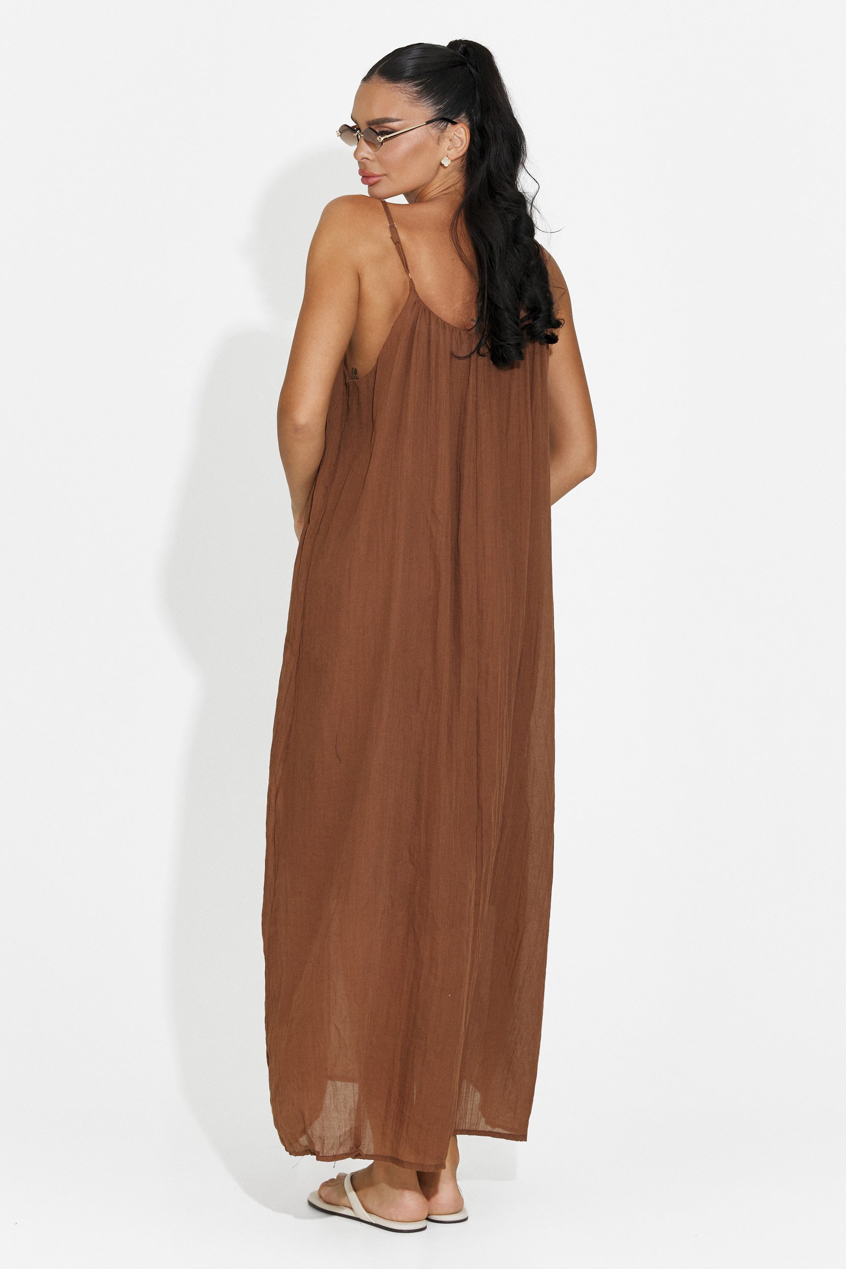 Women's suit dress + shirt brown Aishia Bogas