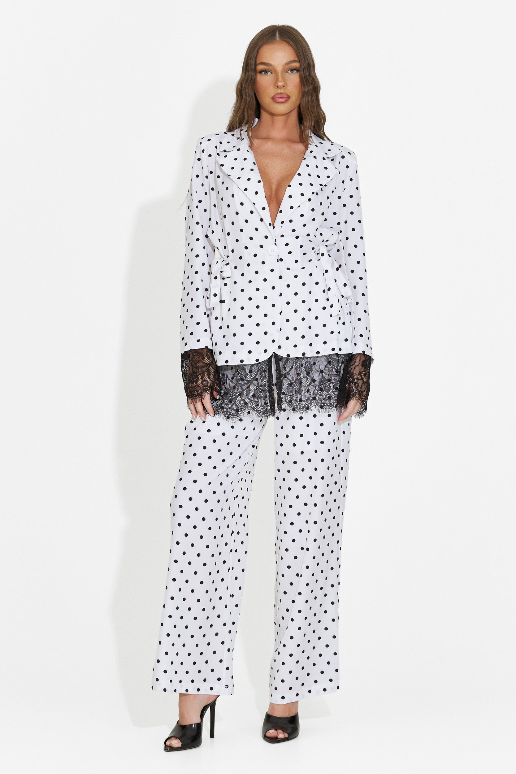 Ensemble femme blazer + pantalon blanc Aykena Bogas