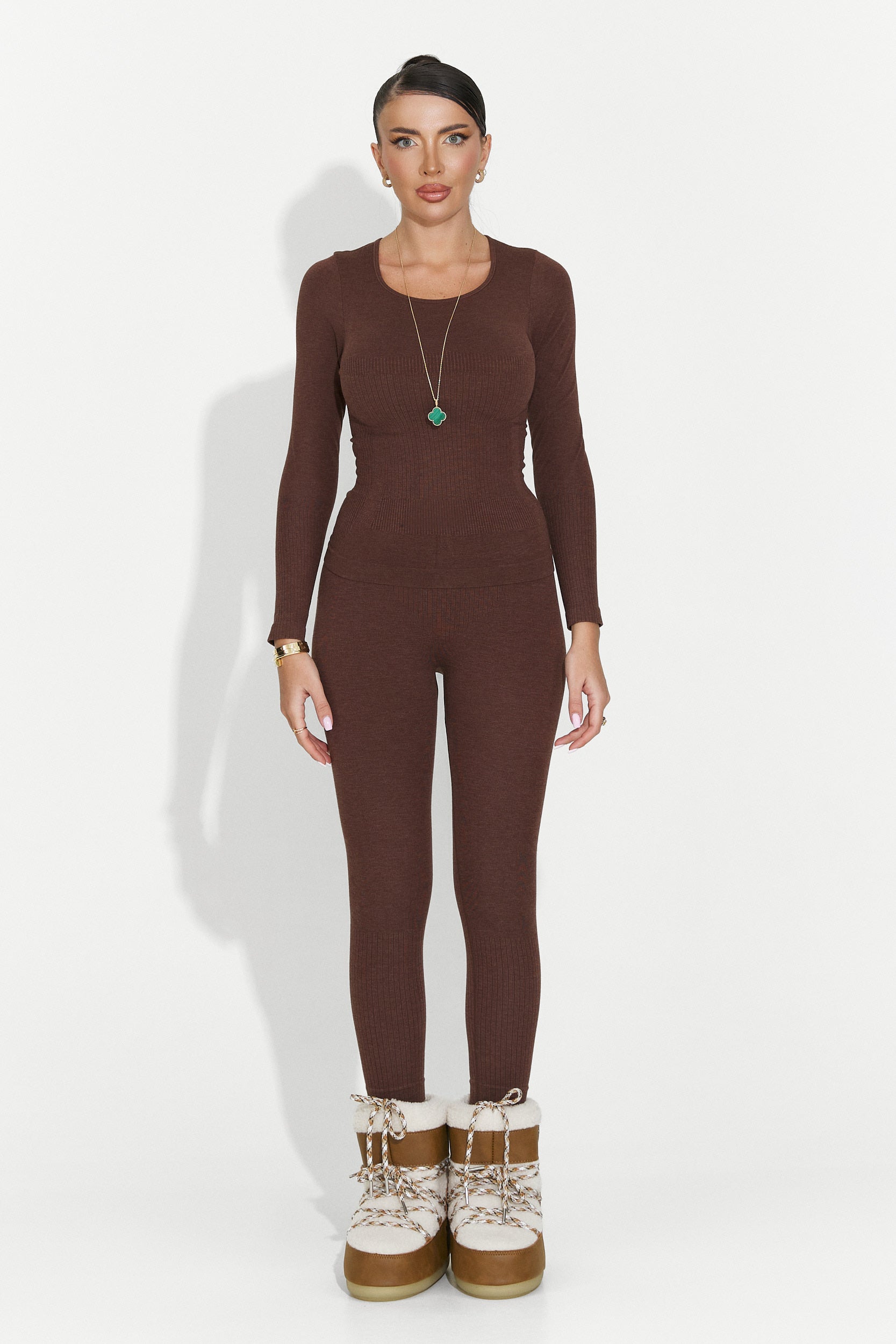 Damunderkläder set brun Dominia Bogas